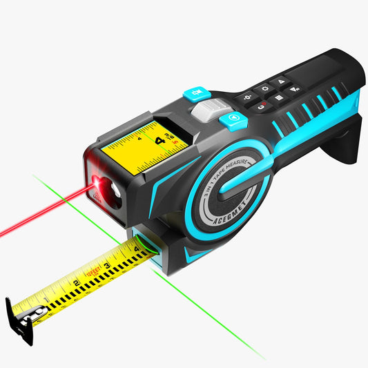 3-in-1 Digital Tape Measure, 330Ft Laser Measurement Tool & Auto Lock Tape with Instant Digital Readout, Extended Laser Line & Incremental Measurement, Replaceable Tape | Swappable Battery | APP Sync