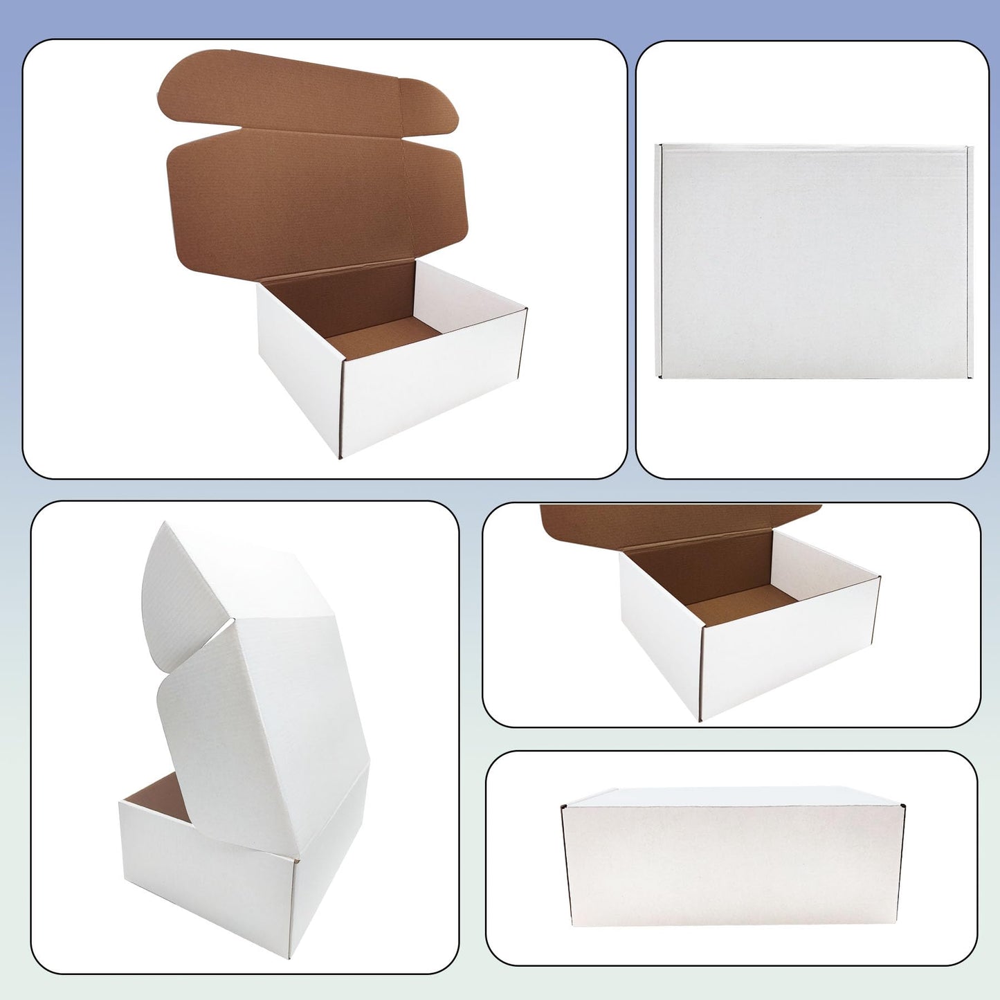 13 x 9 x 4 inch Shipping Boxes Set of 20， White Corrugated Cardboard Box Mailer Boxes for Packaging Small Business Shipping，Mailing Boxes Bulk for Birthday Wedding Party Book Literature Gift Giving