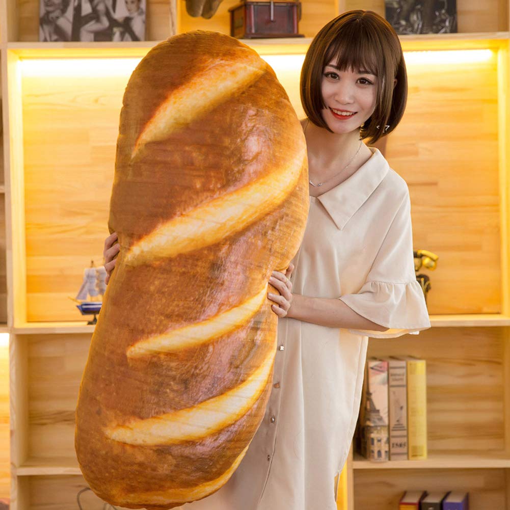 (100cm , Style1) - Levenkeness 3D Simulation Bread Shape Plush Pillow,Soft Butter Toast Bread Food Cushion Stuffed Toy for Home Decor 100cm