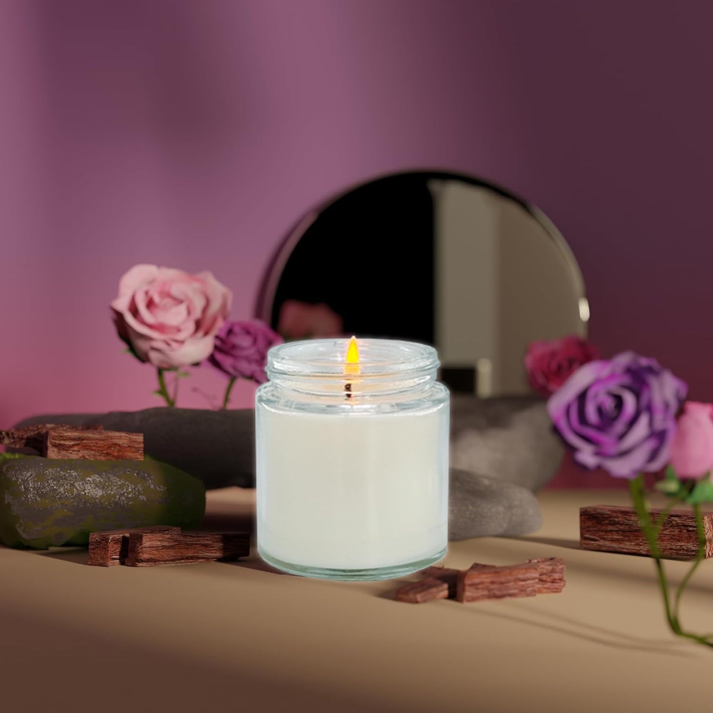 Veiuwa 36 Pcs 4 Oz Mini White Soy Candles,Lavender Scented Candles Set,Bulk Aromatherapy Candle,Great Stress Relieving Scented Candle for Girls as a Gift for Birthdays, Weddings and More!