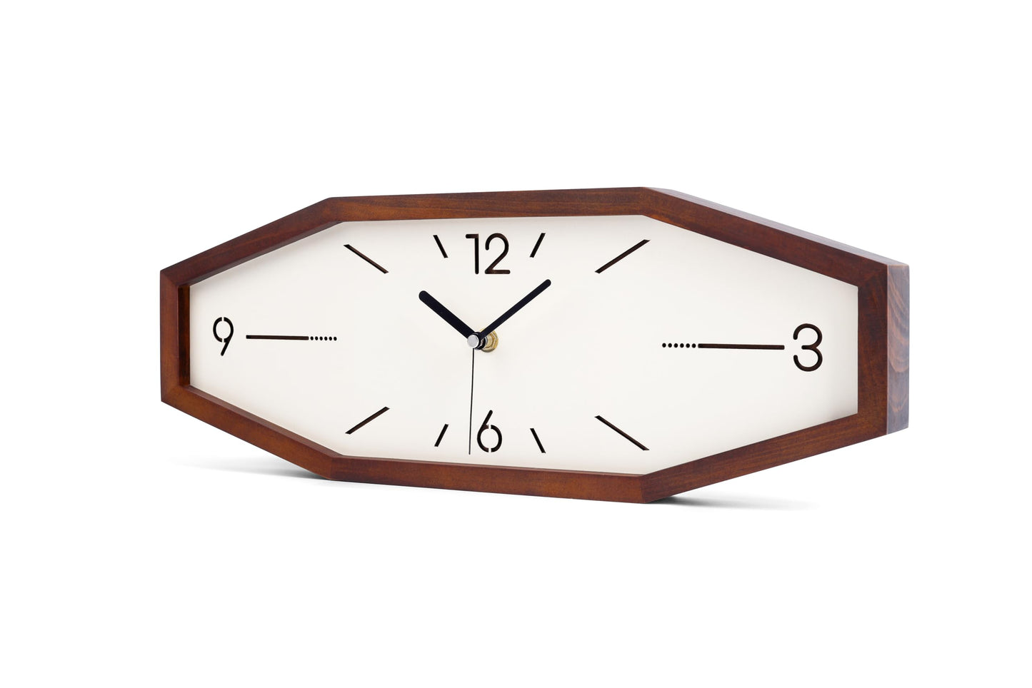 DaguyS Wooden Retro Wall Clocks, 18 Inches Square Clocks Rectangular Wall Clock Battery Operated Silent Non-Ticking, for Kitchen Living Room Office Home Desk Bedroom (Brown)