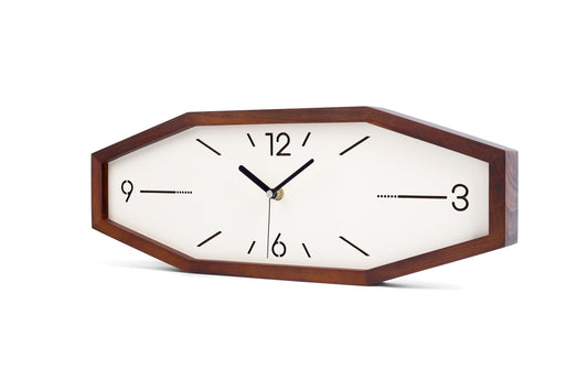 DaguyS Wooden Retro Wall Clocks, 18 Inches Square Clocks Rectangular Wall Clock Battery Operated Silent Non-Ticking, for Kitchen Living Room Office Home Desk Bedroom (Brown)