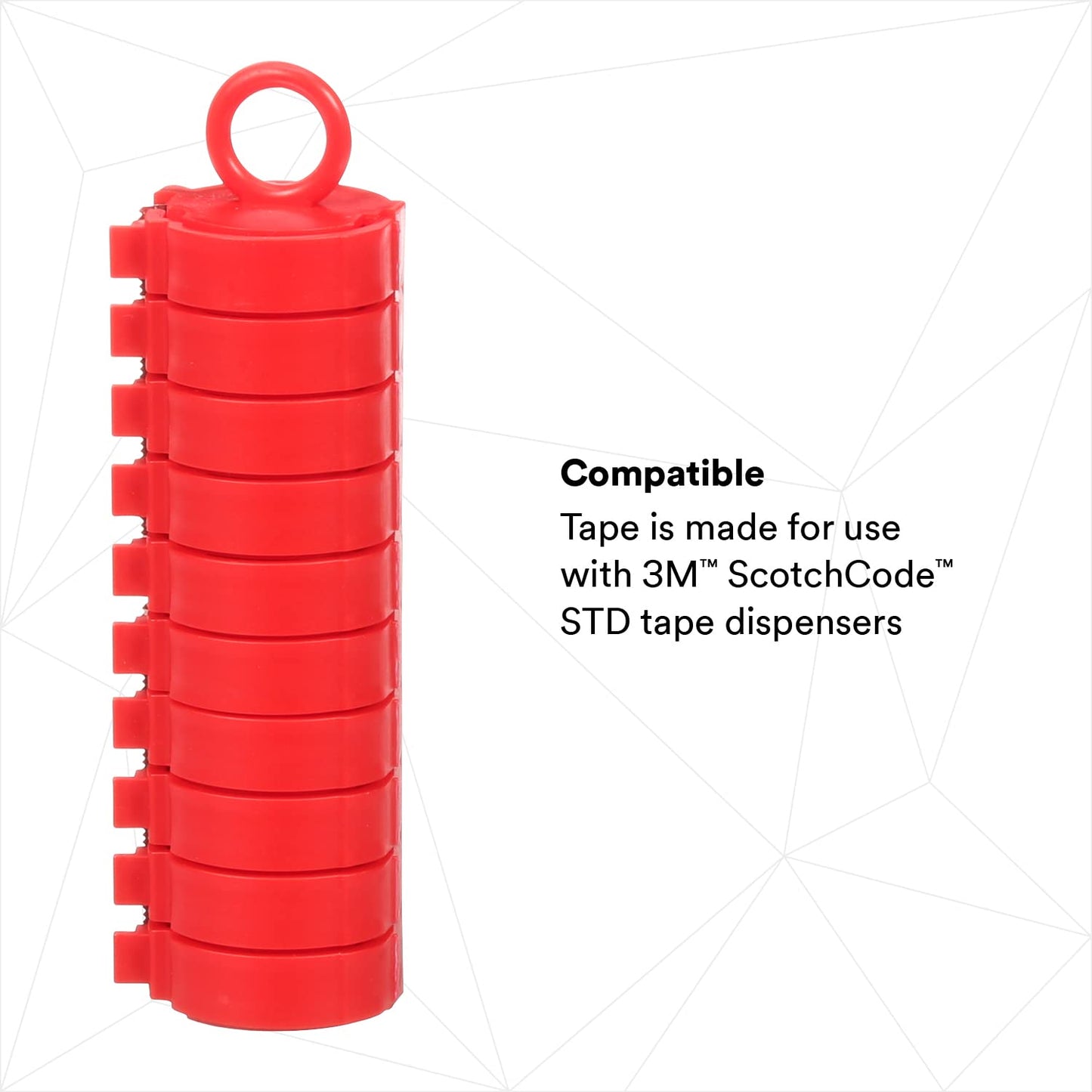 3M ScotchCode Wire Marker Tape Dispenser w/ Tape STD-0-9, Includes 1 each of 0-9 numbered rolls