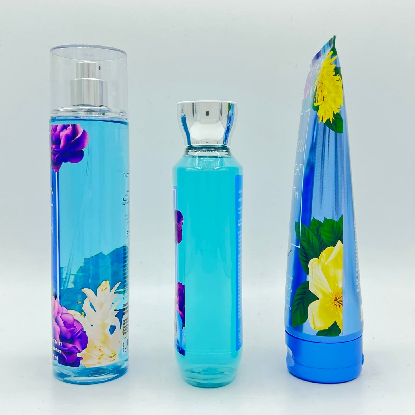 Bath & Body Works Moonlight Path Body Set - Shower Gel 10 Fl Oz, Fine Fragrance Mist 8 Fl Oz & Body Cream 8 Fl Oz