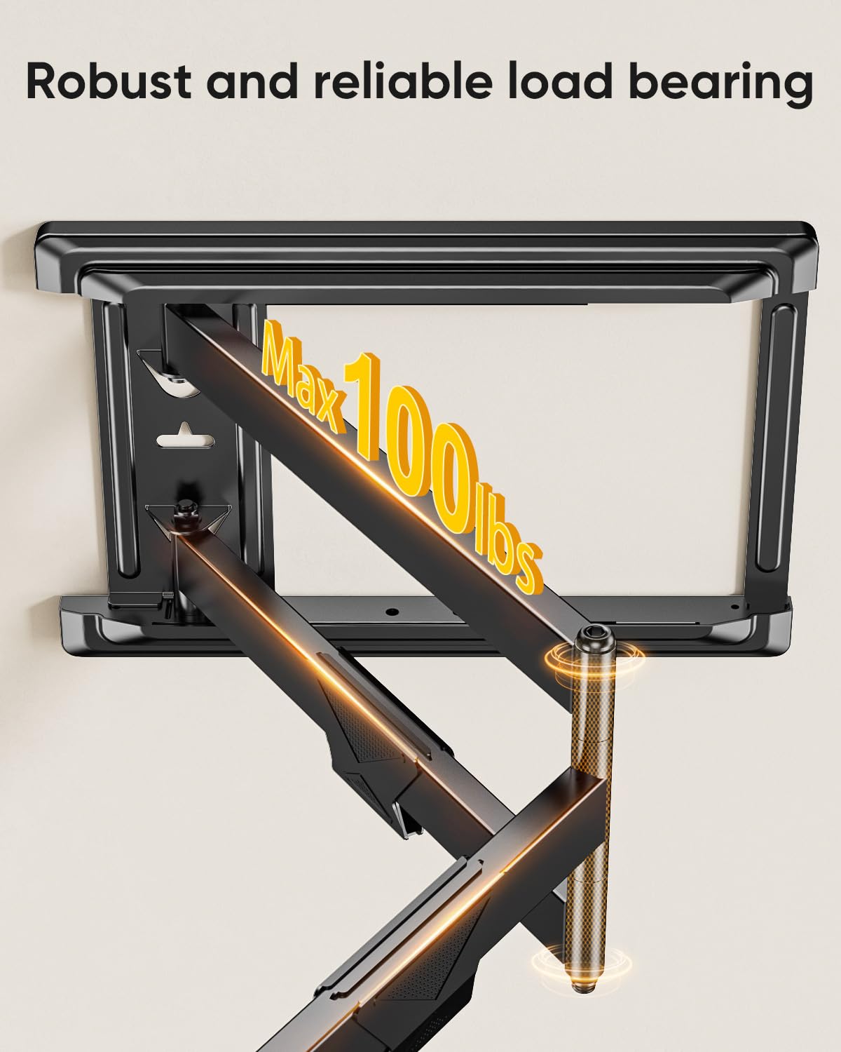 FORGING MOUNT Corner TV Mount Long Arm TVs Wall Mount for Most 37-75 Inch Flat Curved TVs, 30 Inch Long Extension TV Mount Swivel, Tilt, Full Motion Articulating Arms Max VESA 600x400mm up to 99lbs