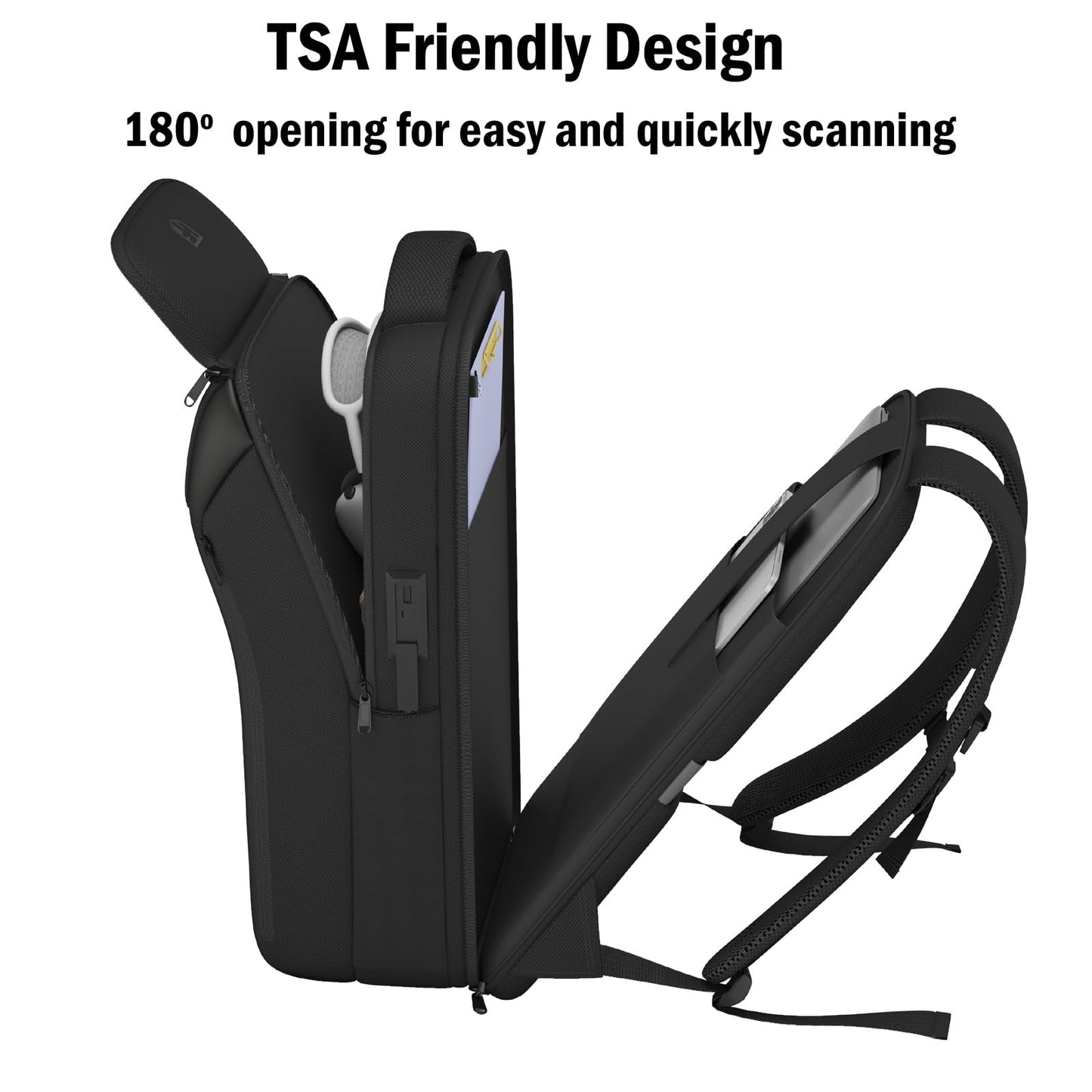 HIGH FIT Laptop Backpack,Fashion Travel Backpacks,Business Backpack Waterproof fit 17.3 Inch Laptop,TSA-Airline Approved Backpack with USB Charging Port for Men Women