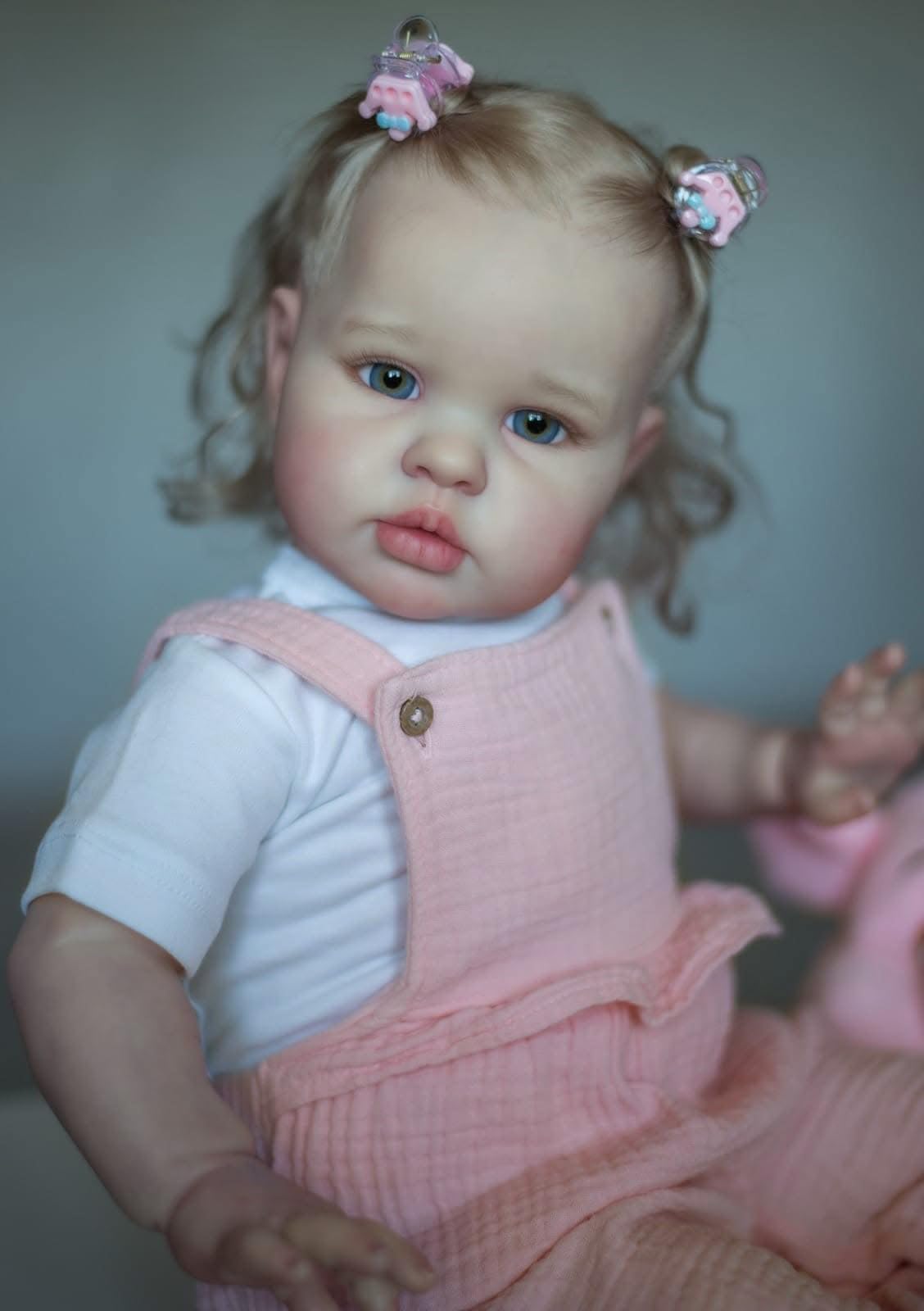 Zero Pam Reborn Baby Dolls Girls 24 Inch Large Size, Realistic Baby Doll, Real Looking Reborn Toddler Girl with Natural Curly Hair, Life Size Dolls for Girl Boy Toys