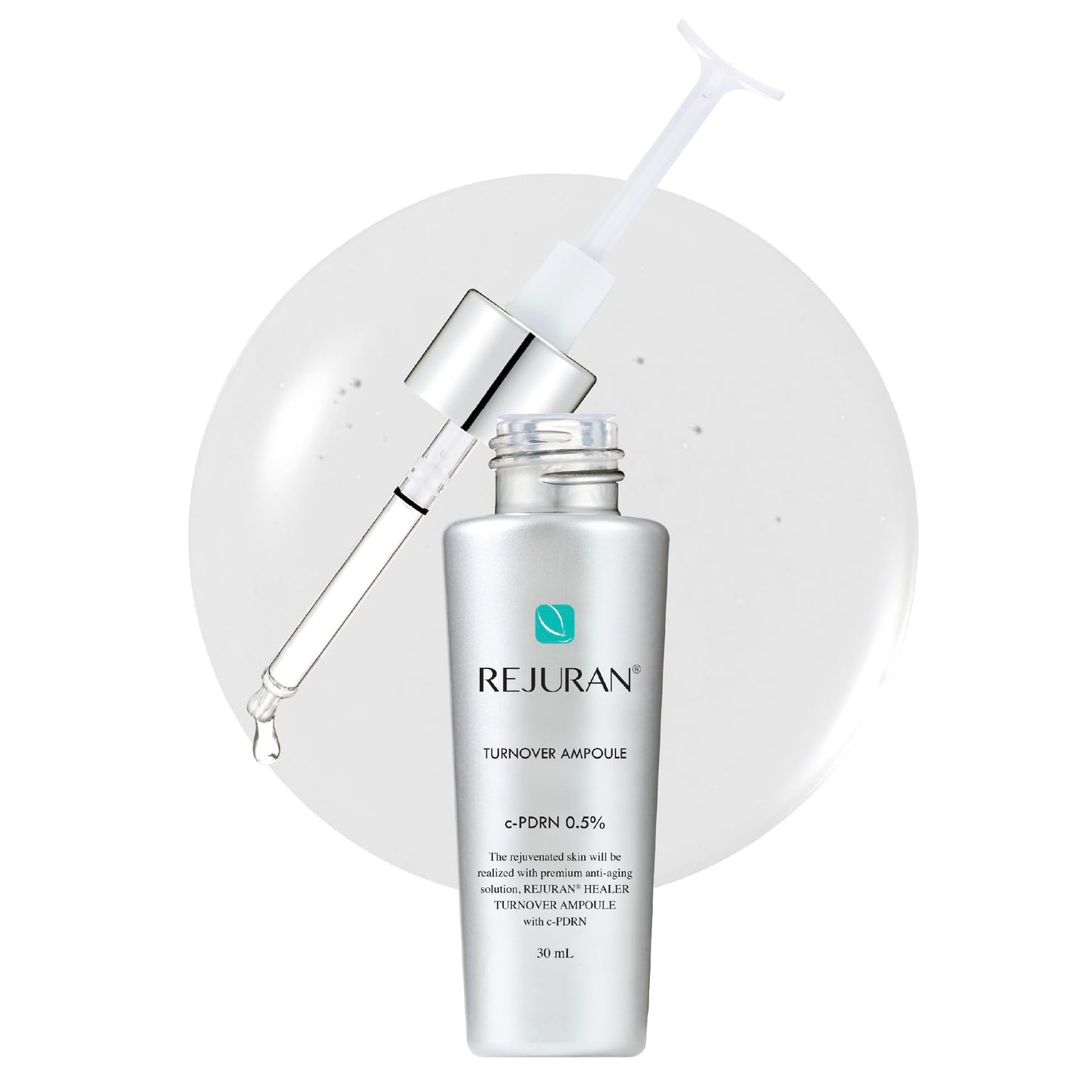 REJURAN® Turnover Ampoule, c-PDRN® - Anti-Aging Face Serum for Firmness, Radiance, and Youthful Skin. Korean Skin Care, Clinically Developed (1.01 fl oz)