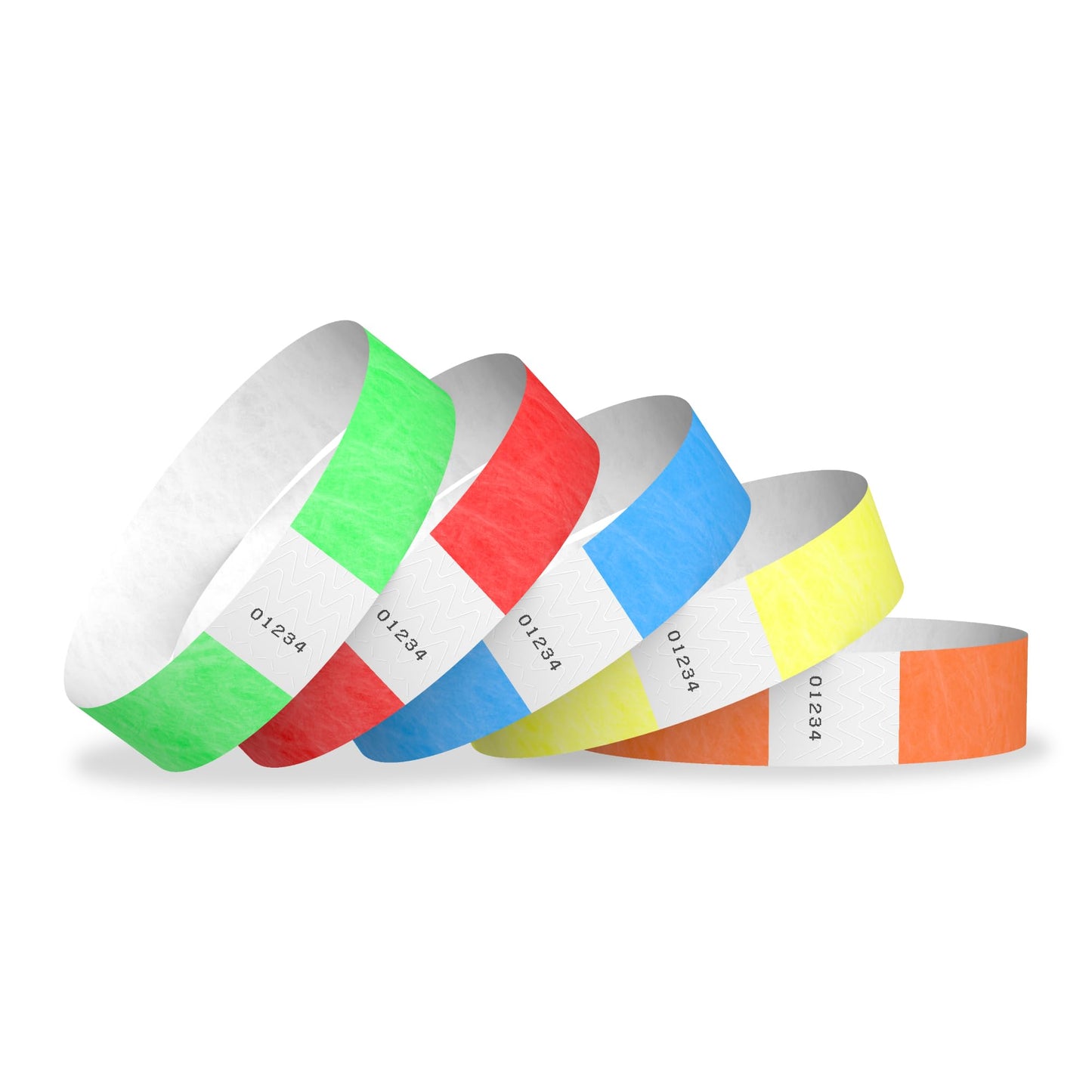 5,000 WristCo Tyvek Wristbands for Events, 5-Color Variety Pack – Tamper-Proof Design Prevents Reuse – Premium-Grade Bracelets for Hospital & Medical ID, Party, VIP Identification