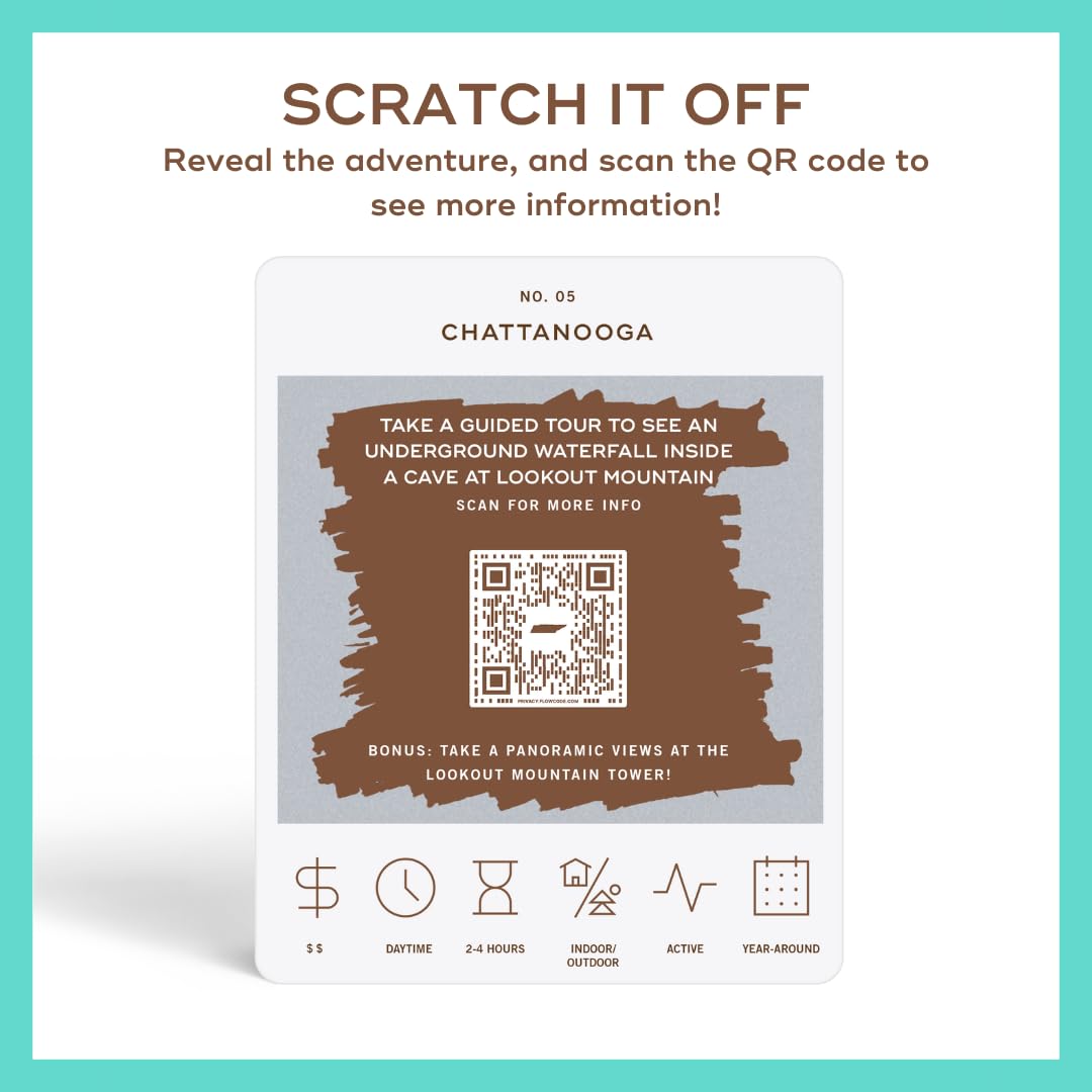Reach International Outfitters Tennessee Adventure Bucket List: 50 Scratch-Off Cards for Outdoor Activities, Tourist Attractions, and Road Trips - Perfect Travel Gift and Guide for Exploring