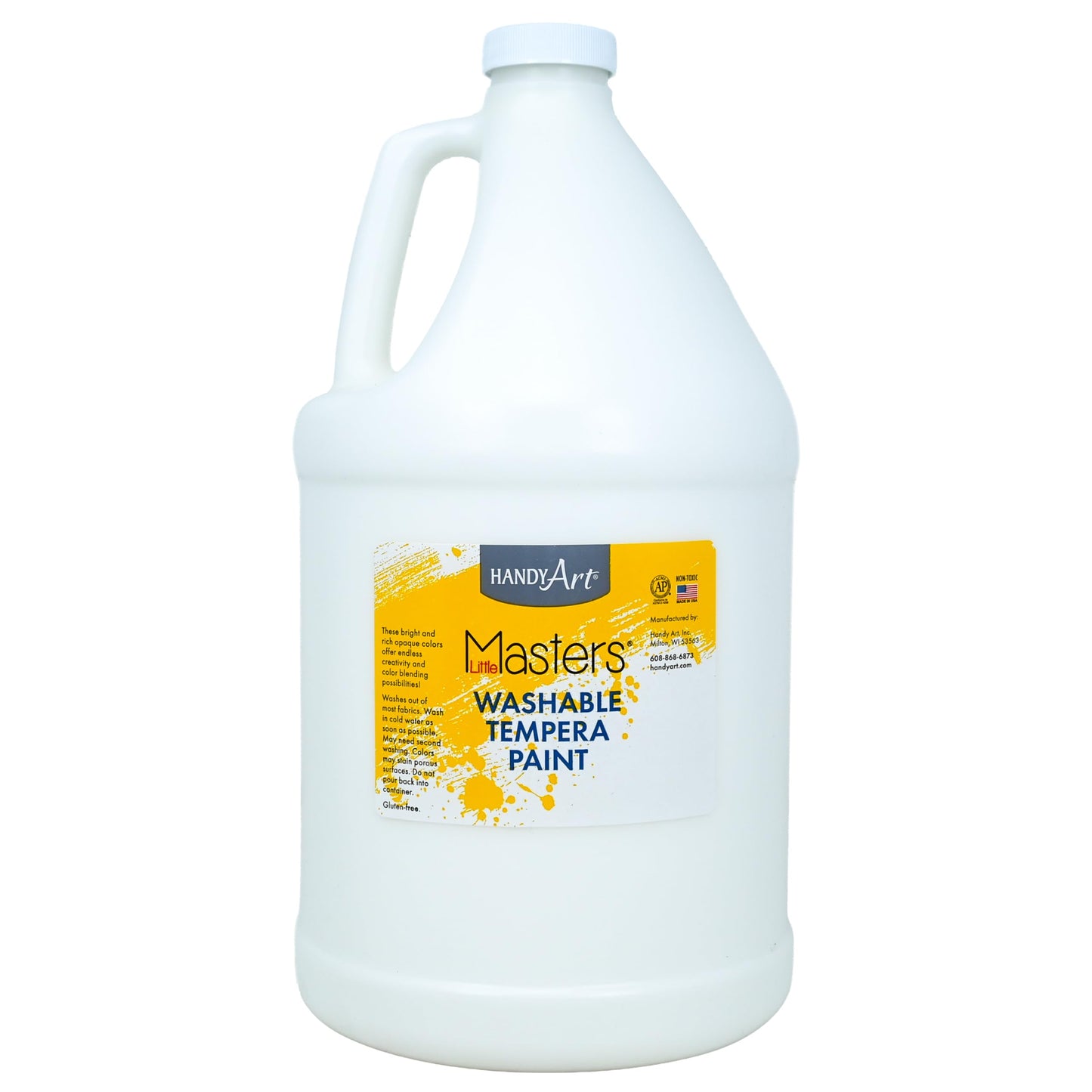 Handy Art Little Masters Washable Tempera Paint Gallon, White