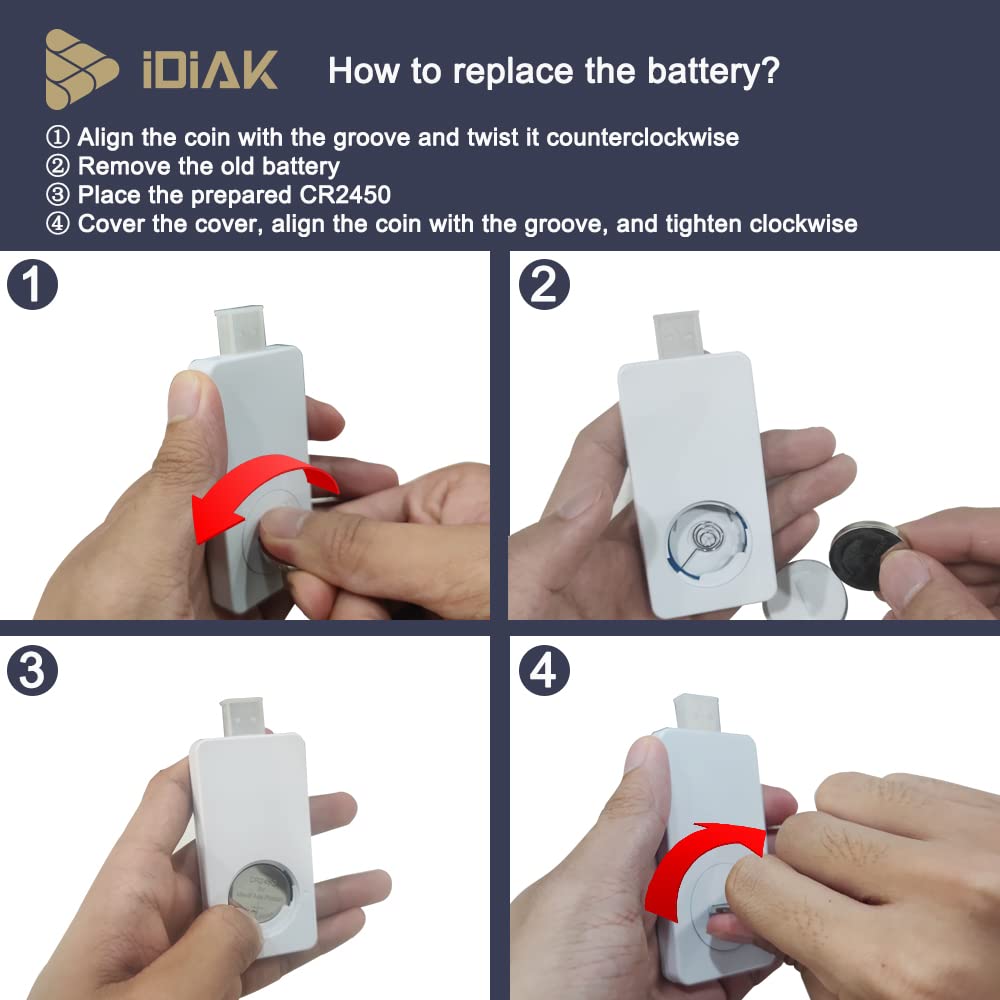 iDiAK M502 Temperature Data Logger USB Temp/Humidity Recorder with PDF and Excel (Reusable) Refrigerator Thermometer 14400 Points High Accuracy (no delay - 5 Pack)