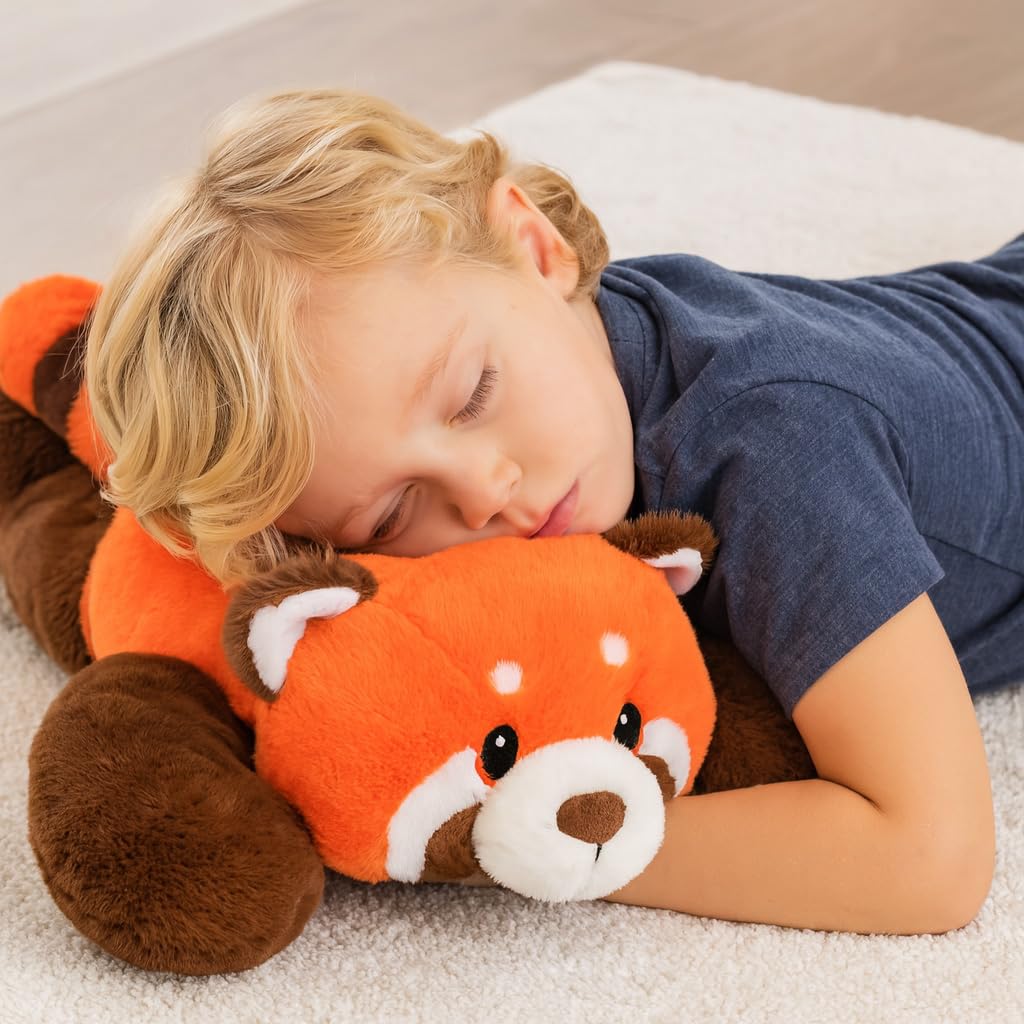 Mushymallow Weighted Red Panda Stuffed Animal Soft Weighted Plushes Cute Red Panda Plush Toy Birthday for Boys Girls Kids Adults