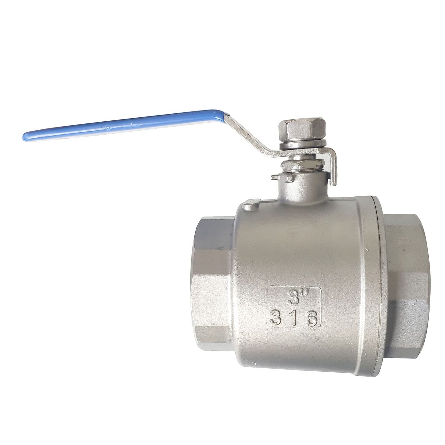 LOZOME 3" Full Port Ball Valves 316 Stainless Steel NPT Female Thread Ball Valve for Water, Oil, and Gas WOG1000