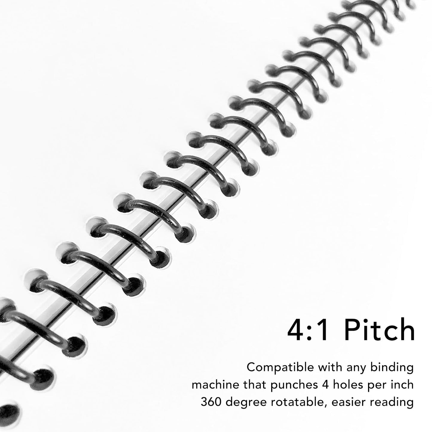 18 Pcs Plastic Spiral Binding Coil, 4:1 Pitch, 38mm Diameter, Reusable, Up to 310 Sheets High Capacity Binding Coil, for A4 Paper, Documents, Business