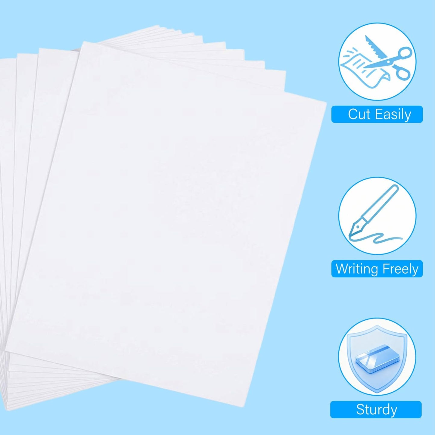100Pcs White Poster Board,VinTS 11.7x16.5 White Poster Paper, 230G Thickness Poster Board Bulk, Blank Graphic Display Board for School Arts, Classroom Crafts, exhibits and Notices (Pack of 100)