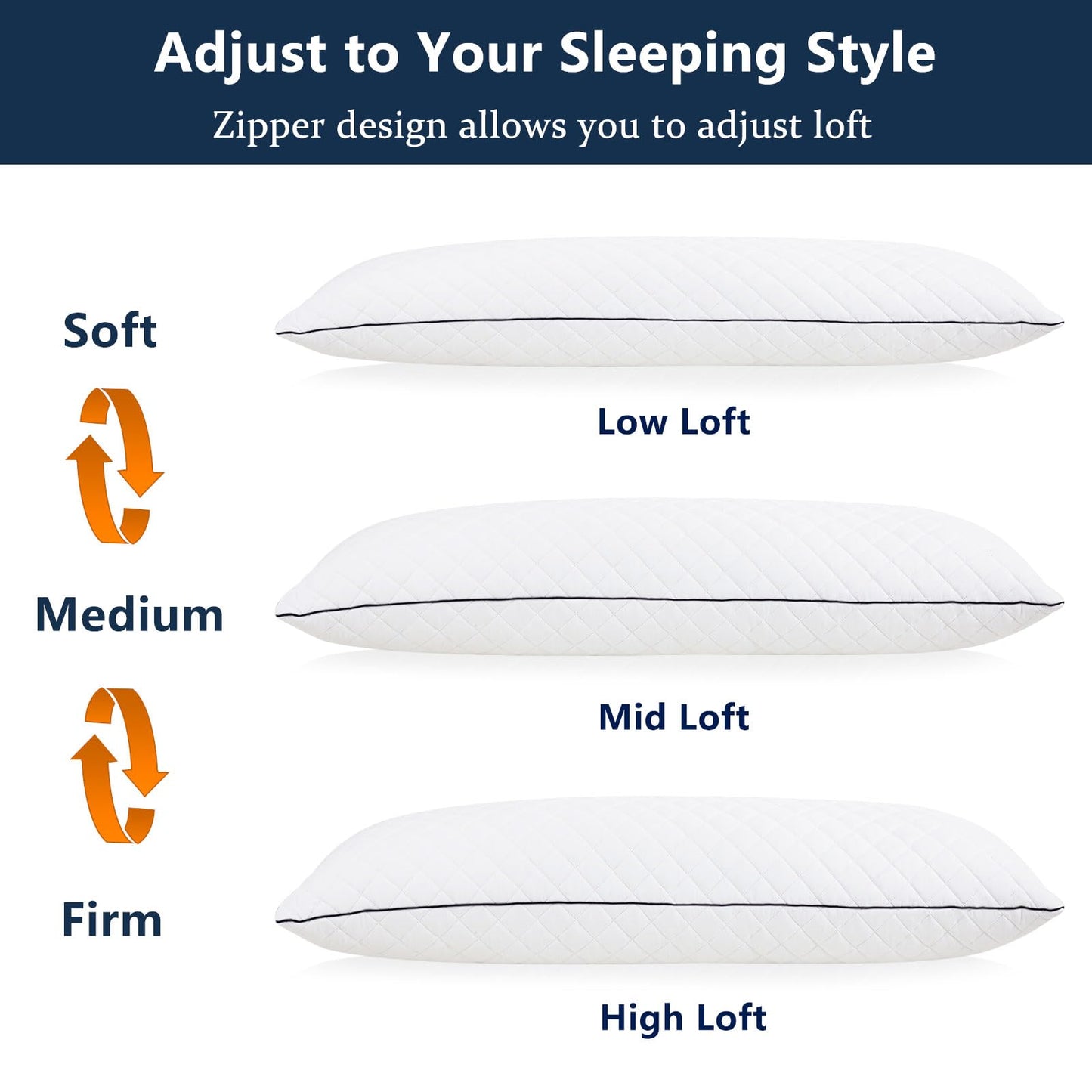 1 MIDDLE ONE Body Pillow, Memory Foam Body Pillows for Adults Sleeping, Long Pillow for Bed, Big Large Firm Full Body Pillow for Side Sleeper, 20x60 Inch (White)