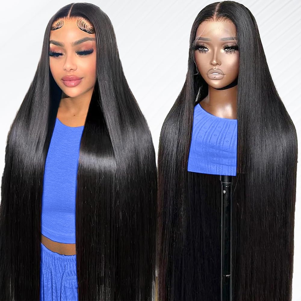 XUBULO 30 Inch Lace Front Wigs Human Hair 200 Density Real Human Hair Wig 13x4 HD Lace Front Wigs Human Hair Pre Plucked straight human hair wigs Frontal Wigs Human Hair
