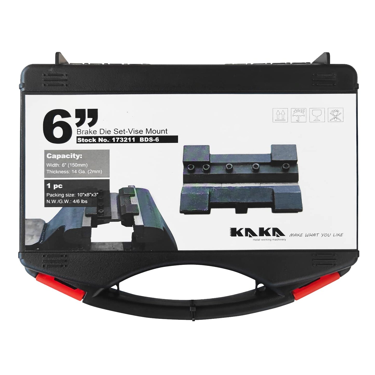 KAKA Industrial BDS-6, 6-Inch Metal Brake Bender Attachment for Vise, Bending Sheet Metal, Heavy-Duty Vice Mount Tool