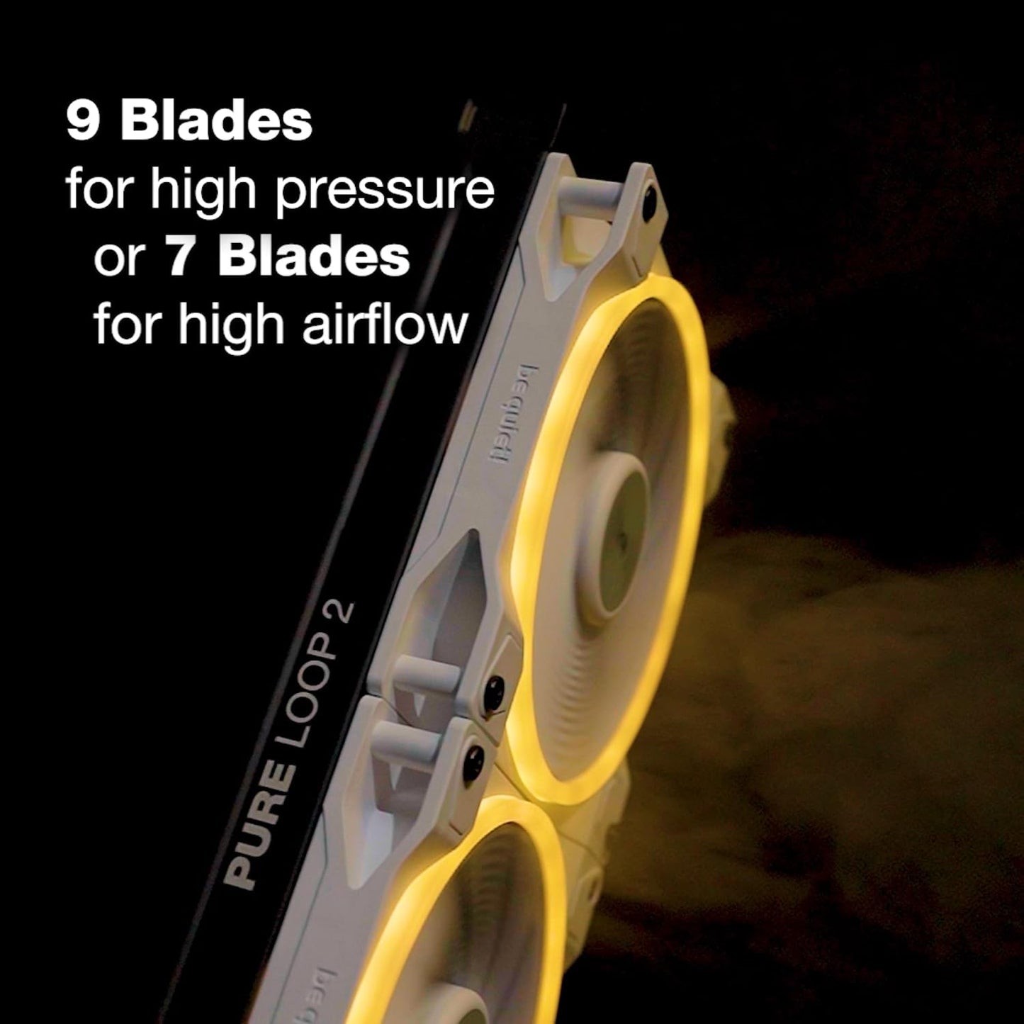 be quiet! Light Wings White 120mm PWM Triple Pack Premium ARGB Low Noise Cooling Fan | 4-Pin | BL100