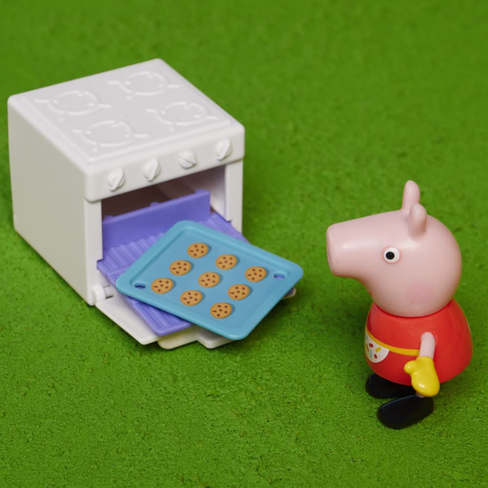 Peppa Pig Peppa’s Club Peppa Loves Baking Little Spaces Themed Preschool Toy, Includes 1 Figure and 5 Accessories, for Ages 3 and Up