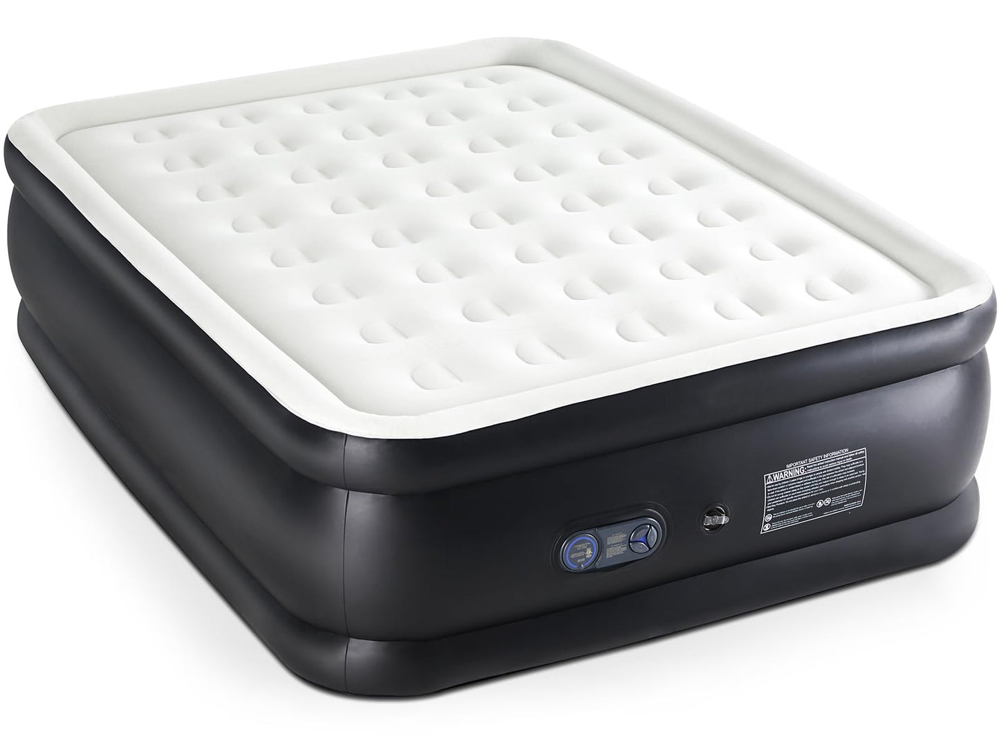 DUMOS Queen Air Mattress with Built-in High Capacity Pump- 18" Inflatable Blow Up Airbed, Double Height Air Bed for Home or Camping, Non-Slip Bottom Design, Weight Capacity 660 lbs