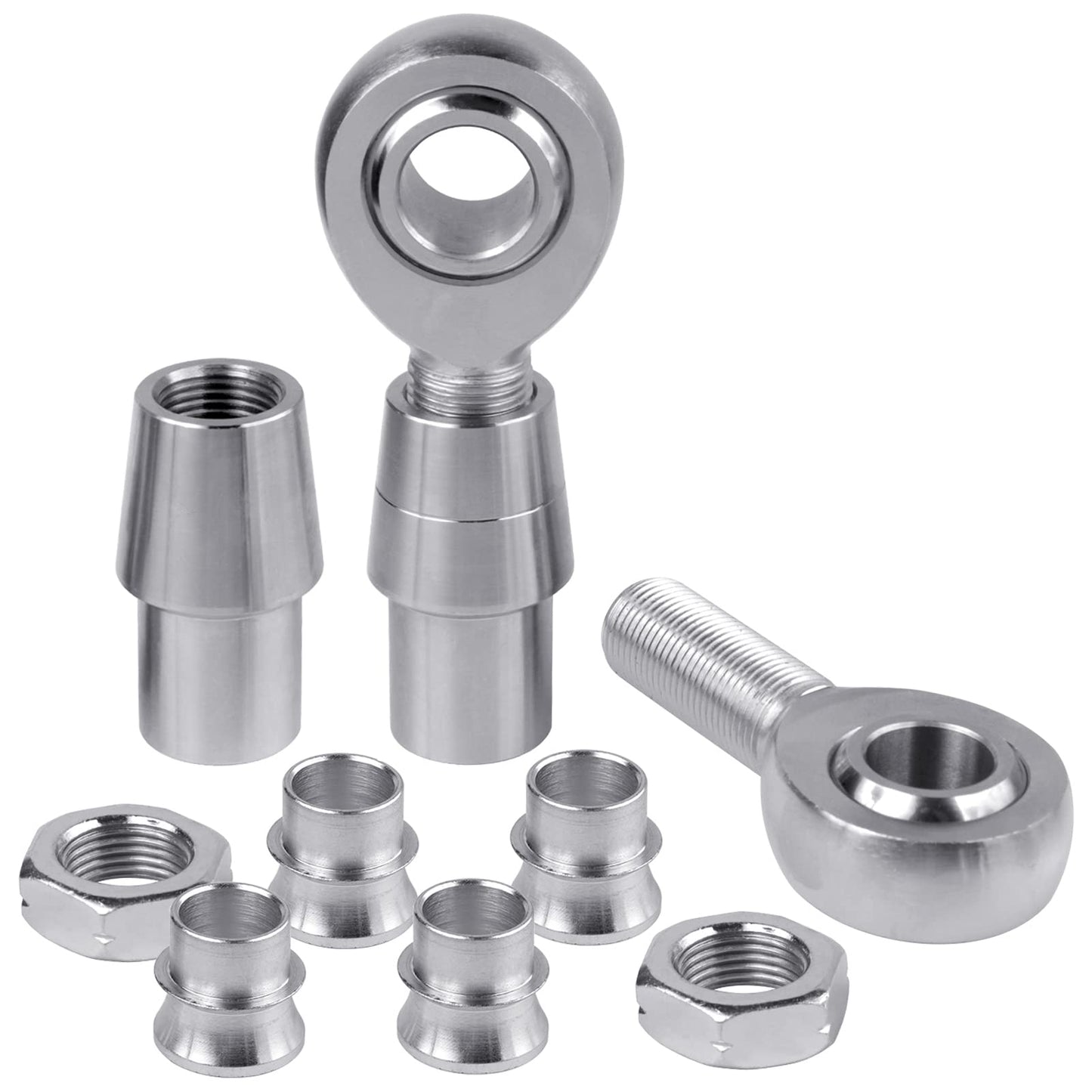 3/4” Heim Joint Rod End Kit,.750" Chromoly Heim Joints Panhard Rod End Kit for Steering,Suspension, Traction Bars, Right&Left Hand Thread with Spacer,Tube Adapters & Jam Nuts - 4Set