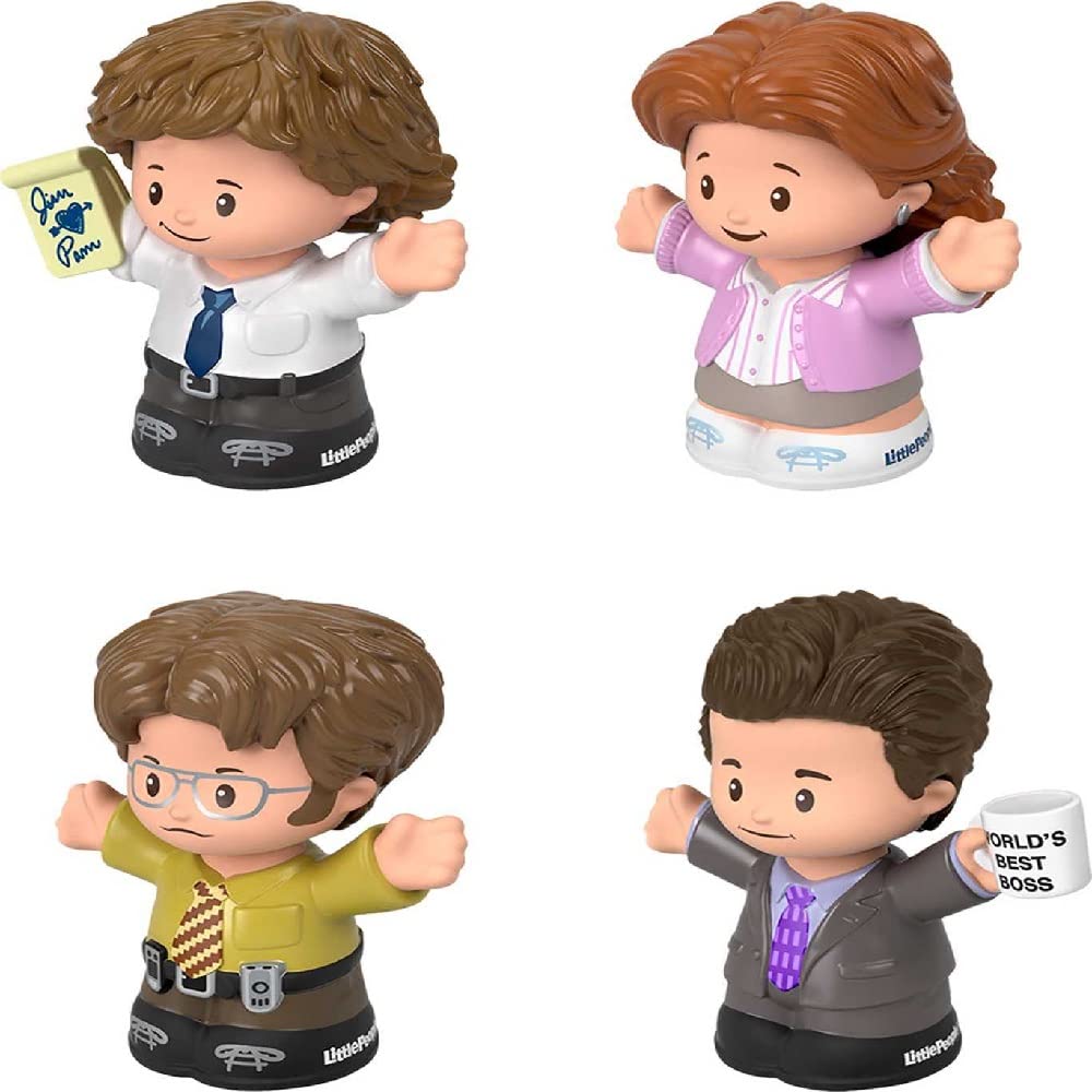 Fisher-Price Little People Collector the Office Figure Set, 4 character figures from the American TV show in a giftable package for fans ages 1-101 years