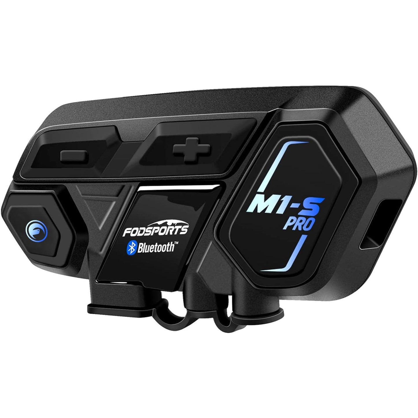 Fodsports Motorcycle Bluetooth Intercom, Music Sharing, M1S Pro 2000m 10 Riders Group Helmet Communication System Headset Universal Wireless Interphone (Waterproof/Handsfree/Stereo Music/GPS/2 Mic)