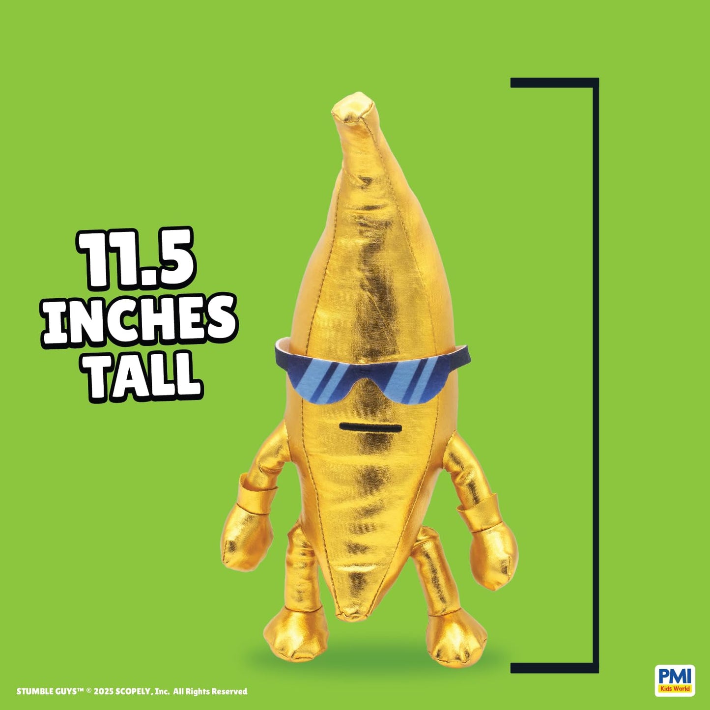 P.M.I. Stumble Guys Series 3-12” Huggable Plush (Golden Banana)