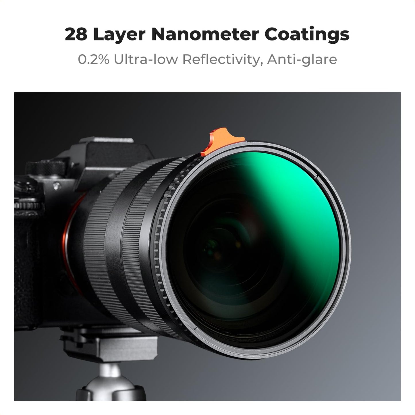 K&F Concept 82mm Putter Variable ND Filter ND2-ND400 (1-9 Stops) 28 Multi-Layer Coatings Import AGC Glass Adjustable Neutral Density Filter for Camera Lens (Nano-X Series)