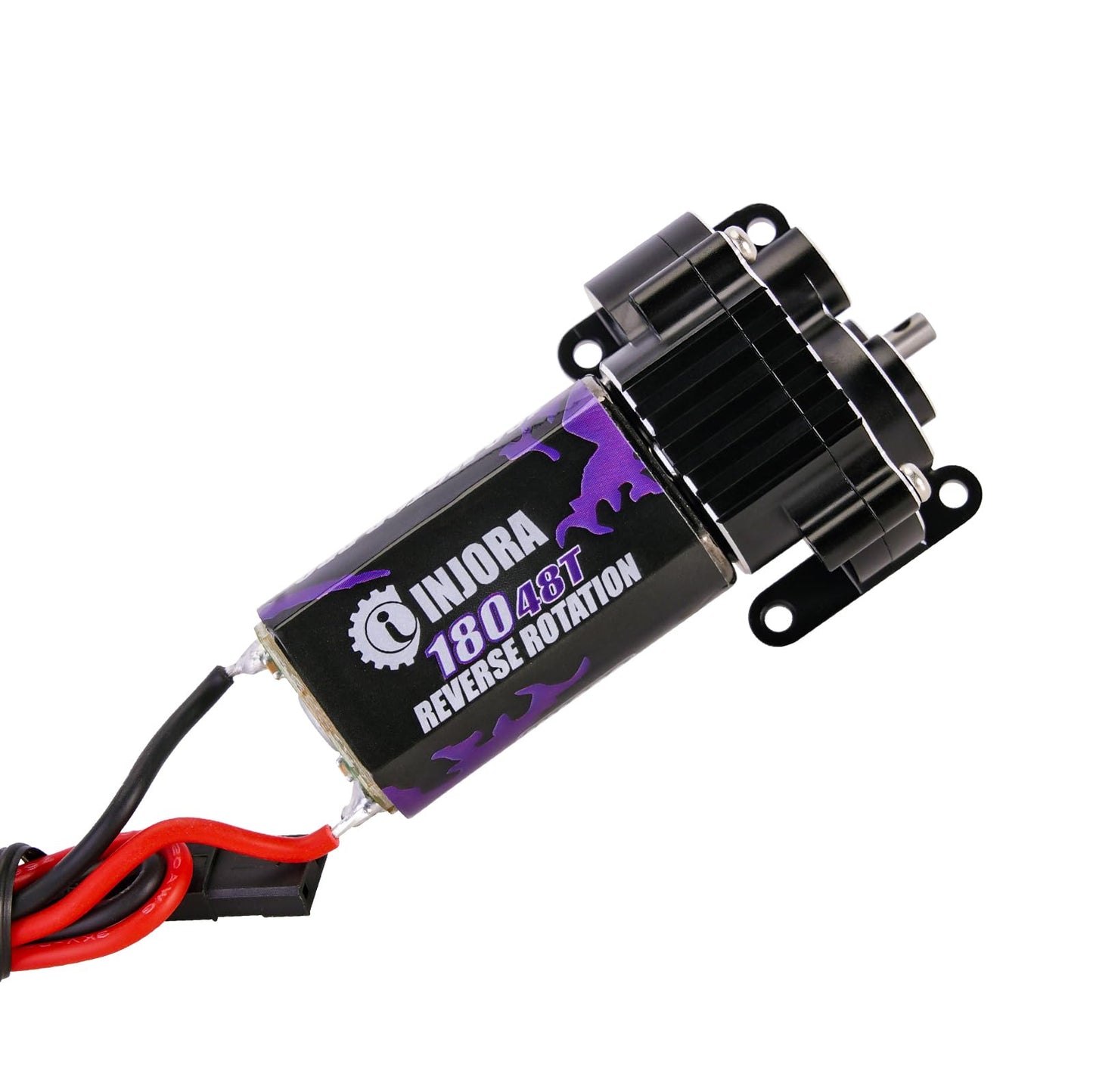 INJORA 180 Pro 48T Motor and Transmission Gearbox with Low Range Steel Gear for 1/18 TRX4M Upgrade Parts, 70g
