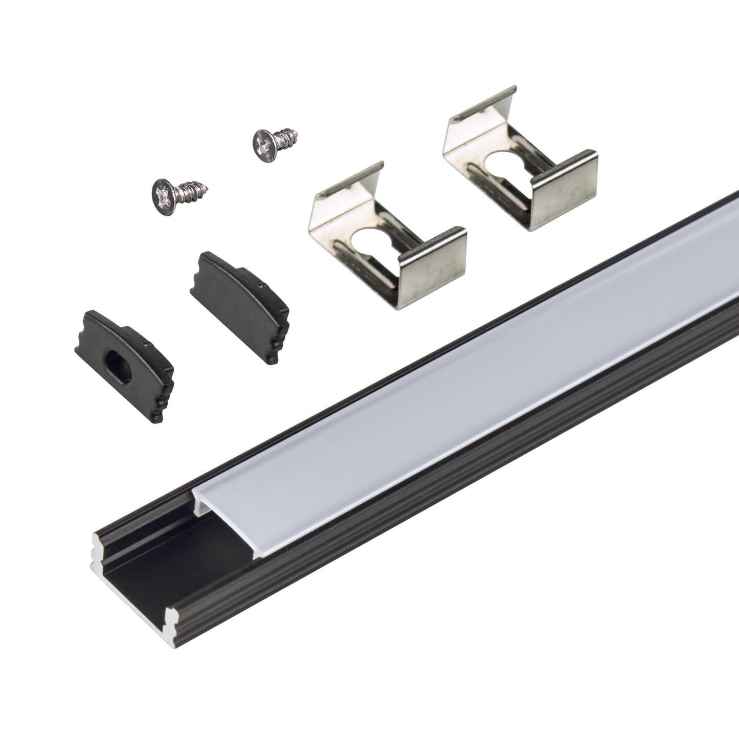 Armacost Lighting LED Tape Light Mounting Channel, Surface Mount, Black 5-Pack 960056