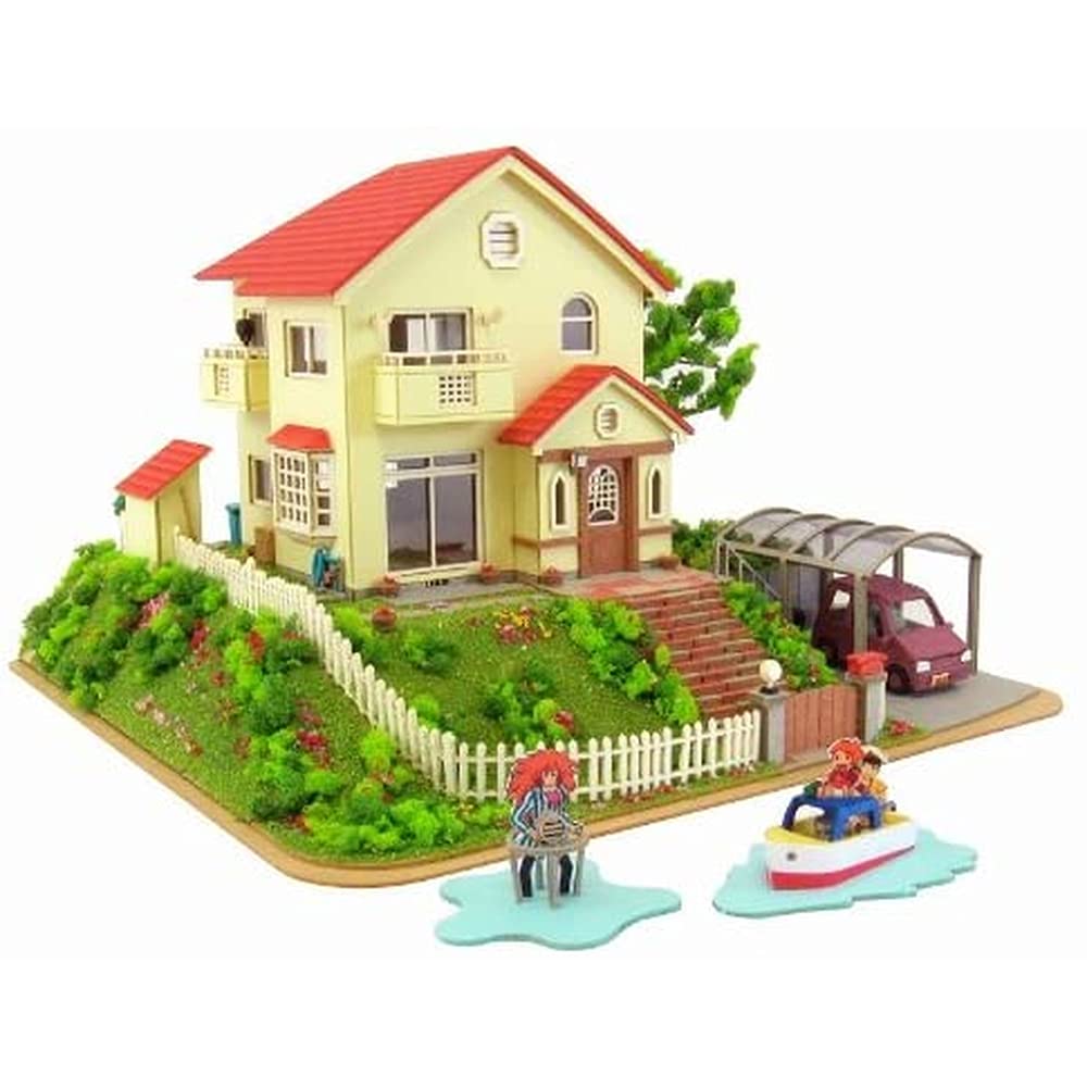 Kikusui Miniatuart and Kit Studio Studio Ghibli Series Ponyo on The Cliff by The Sosuke and Ponyo House 1/150 Scale Paper Craft MK 07-08