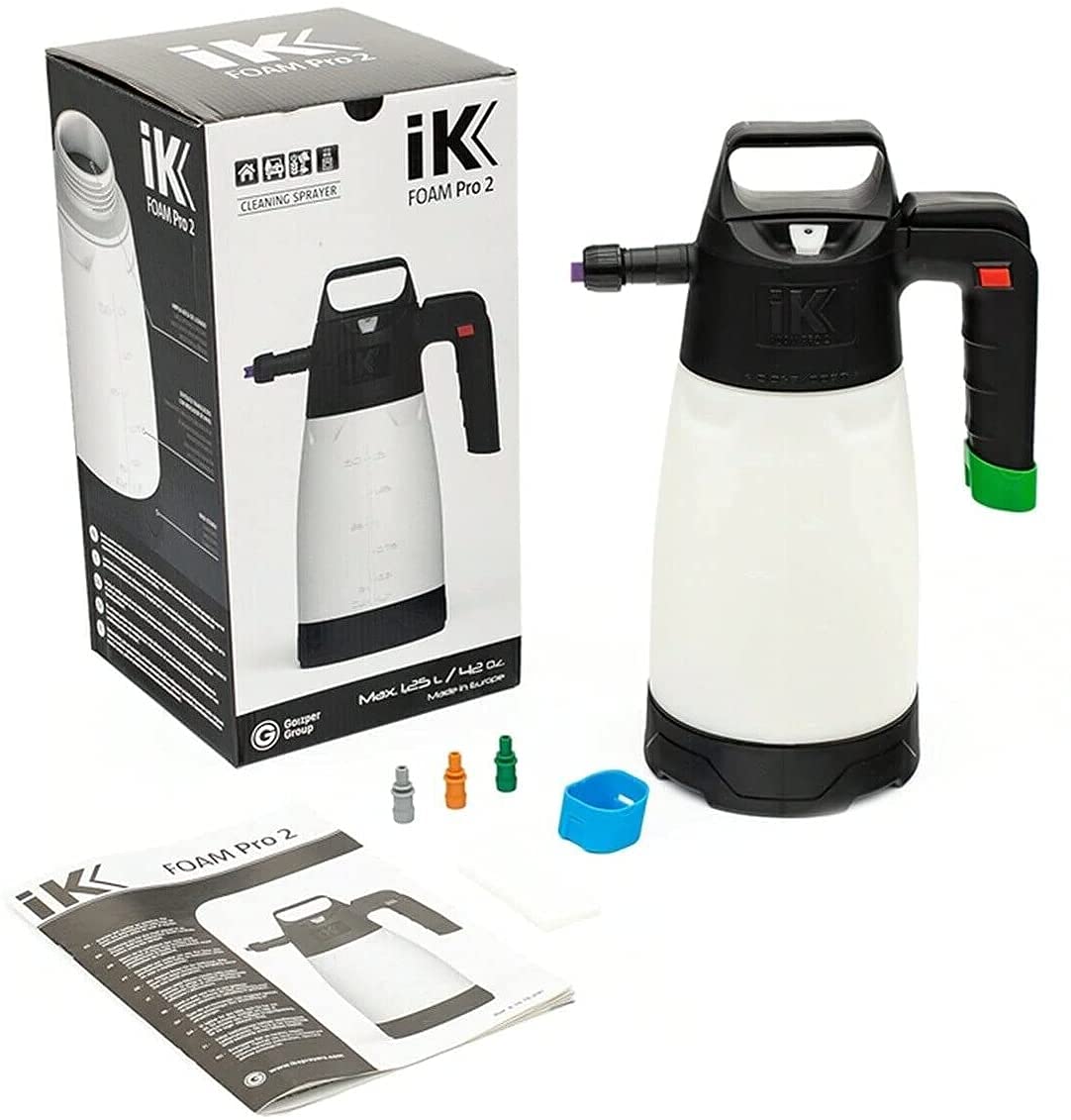 iK Foam PRO 2 Pump Sprayer, Professional Spray Bottle for Automotive Cleaning, Detailing, and Industrial Cleaning, Bundle with a Lumintrail Keychain
