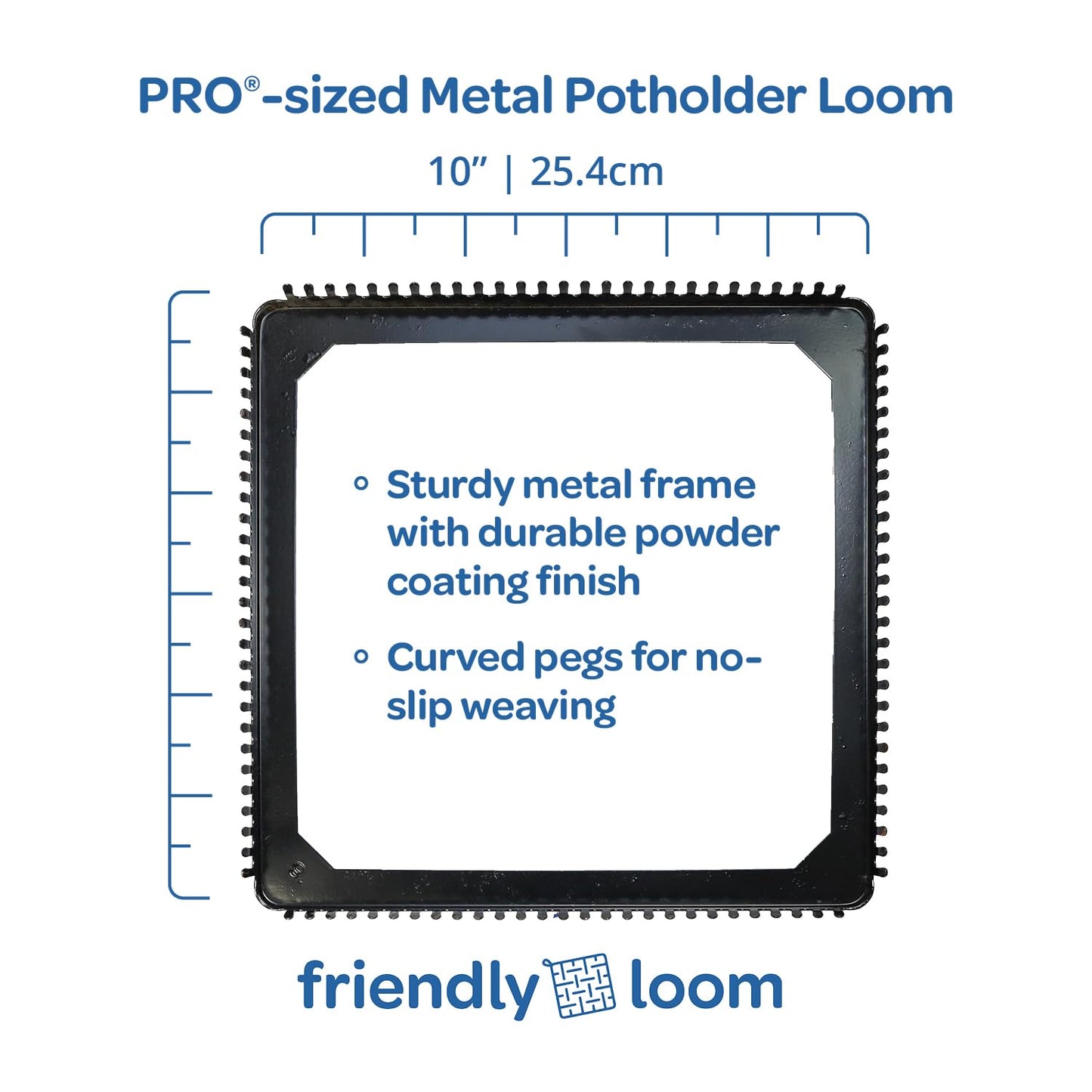 Harrisville Designs 10" Potholder (PRO Size) Loom Kit, Makes 2 Potholders