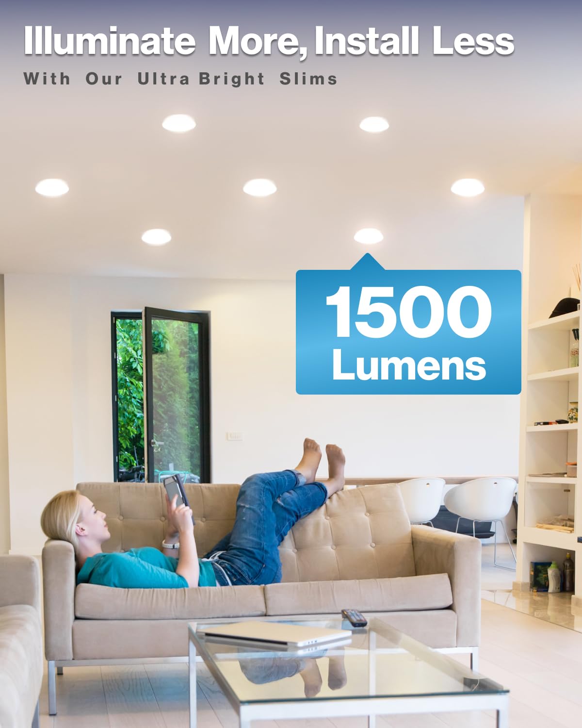 Sunco 12 Pack 5CCT 6 Inch Ultra Thin LED Recessed Ceiling Lights Slim 1500LM High Brightness, 2700K/3000K/3500K/4000K/5000K Selectable, Dimmable, 14W, Canless Wafer with Junction Box.