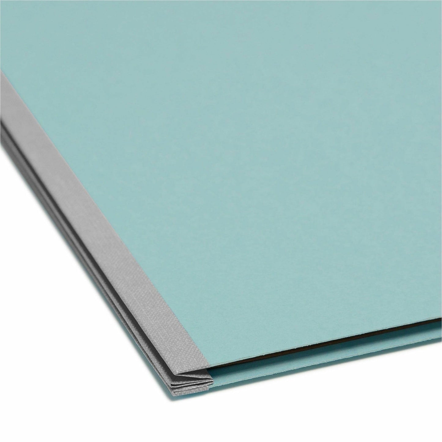 Smead Pressboard Classification File Folder with SafeSHIELD Fasteners, 2 Dividers, 2" Expansion, Letter Size, Blue, 10 per Box (14030)