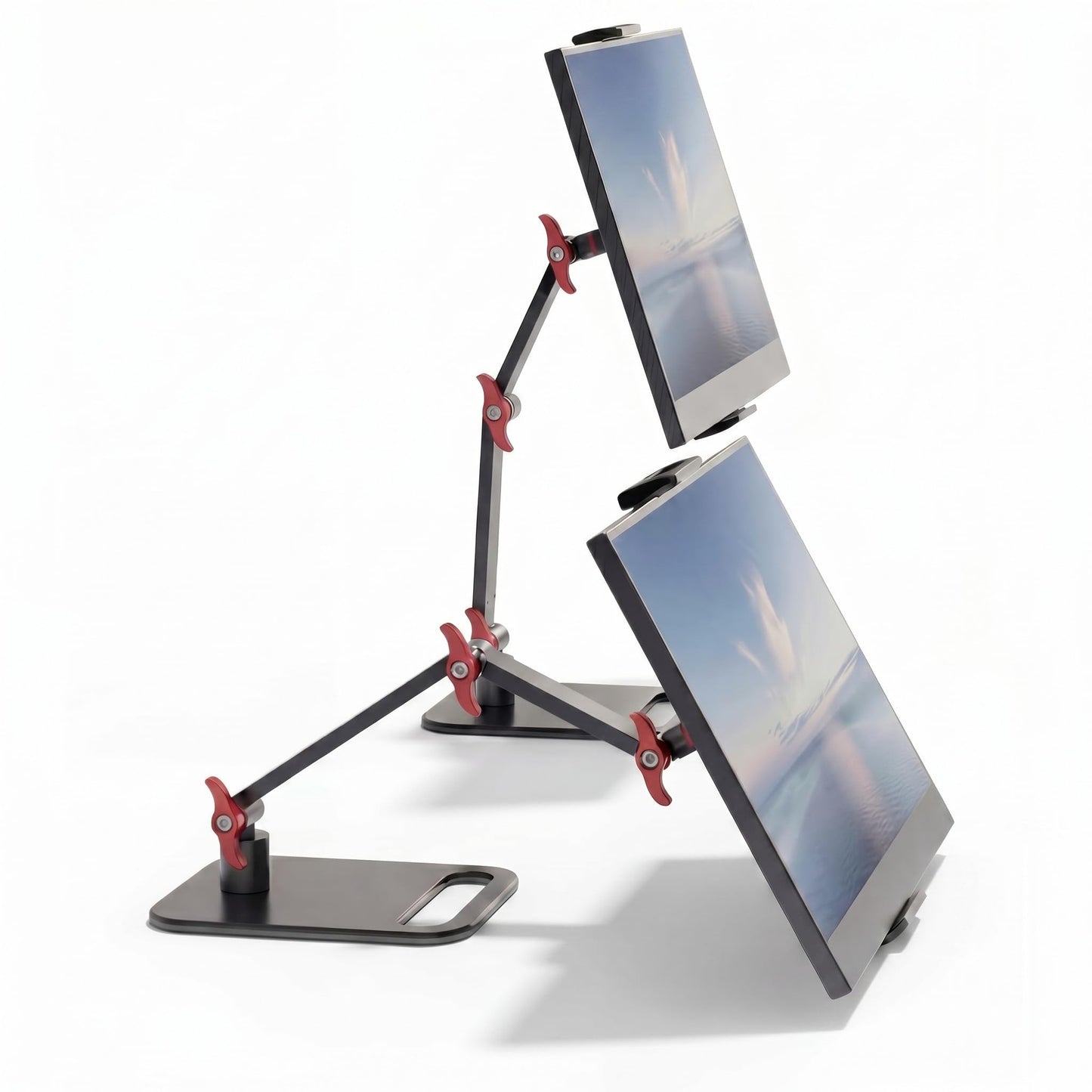 AiFeelife Vertical Portable Monitor Stand, Upgrade Knob Adjustment Portable Monitor Holder for 15.6 17.3 18.5 Inch Screen, Ergonomic Travel Monitor Mount, Tablet Stand for iPad 12.9‘’