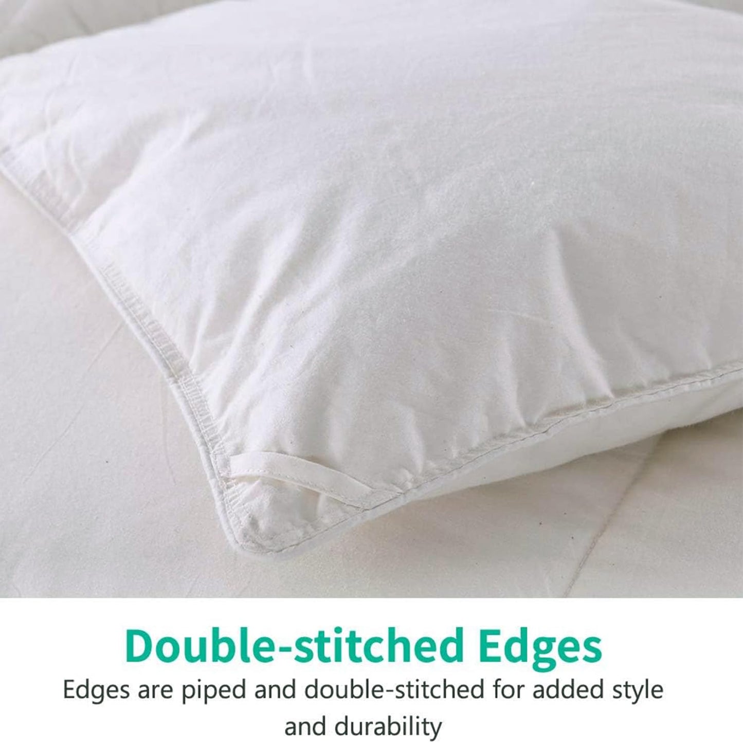 APSMILE Lightweight Down Feather Fibers Comforter Full/Queen Size, Fluffy Duvet Insert for Warm Weather/Hot Sleepers -Ultra Soft 100% Organic Cotton Cover, High FP Summer Duvet (White, 90x90)
