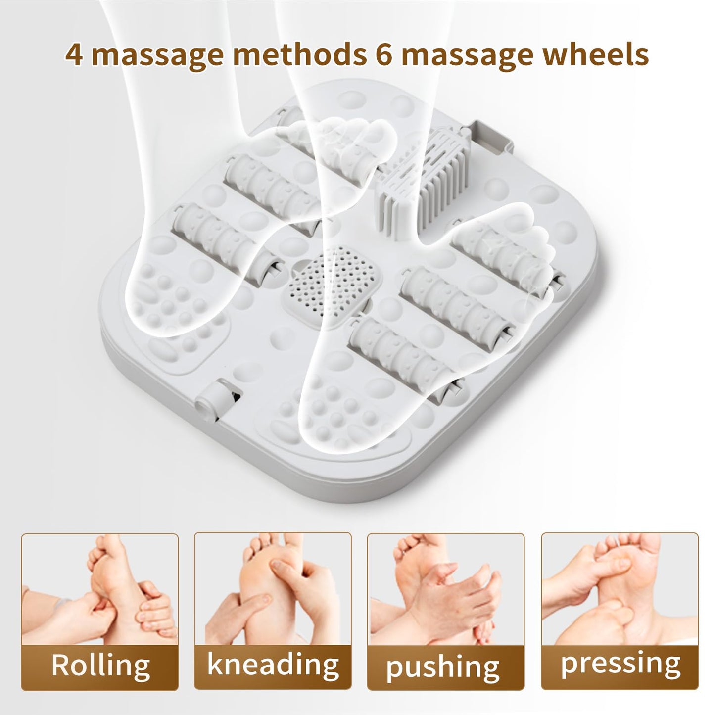 Collapsible Foot Spa with Heat, Touchscreen, Foldable Foot Bath Massager with Temperature Control, Foot Massage Rollers, Pedicure Foot Spa for Home, Office, Relaxation, Christmas gift for Men & Women
