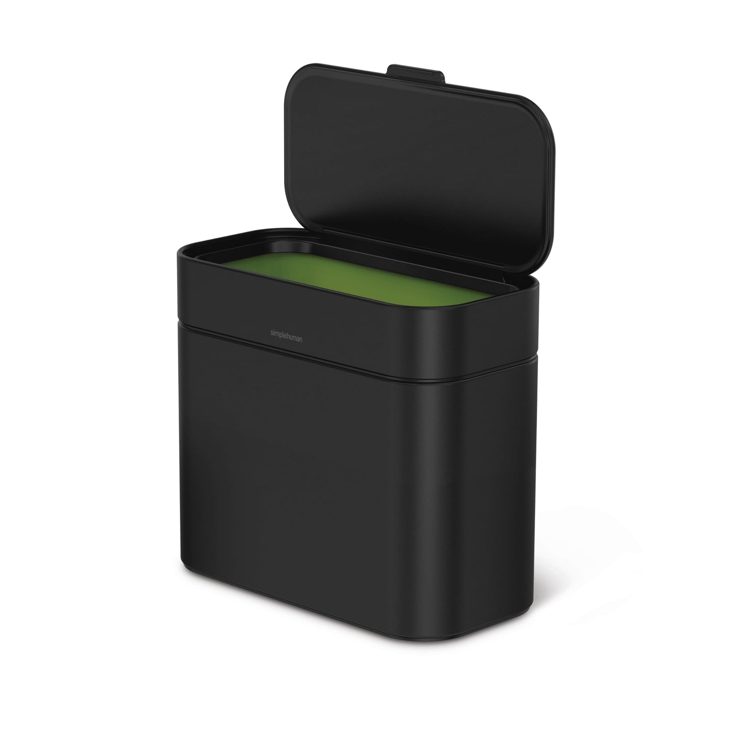 simplehuman Compost Caddy, 4L / 1.1 Gallon Countertop Kitchen Compost Bin with Magnetic Dock for Trash Can, Soft-Seal Lid, Removable Inner Bucket, Matte Black Steel