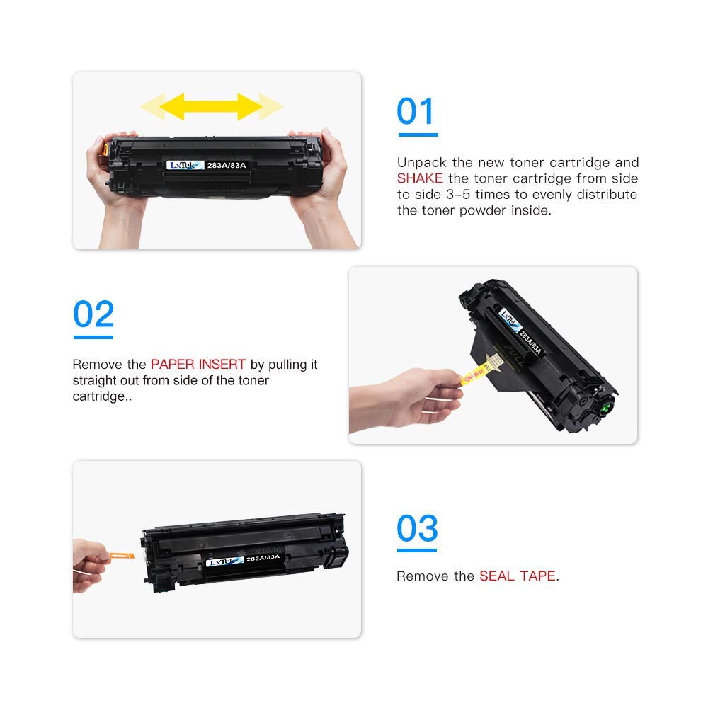 LxTek Compatible Toner Cartridge Replacement for HP 83A Toner Cartridges Compatible with Laserjet Pro MFP M125nw M201dw M225dw M201n M125a M127fn M127fw, 4 Black CF283A