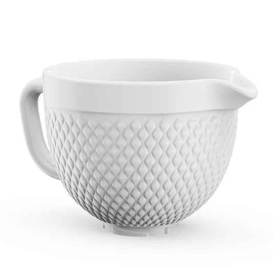 Ceramic Mixer Bowl For KitchenAid all 4.5-5 Quart Tilt-Head Stand Mixers, 5 qt Mixing Bowl For Kitchen Aid Accessories and Attachments with Handle