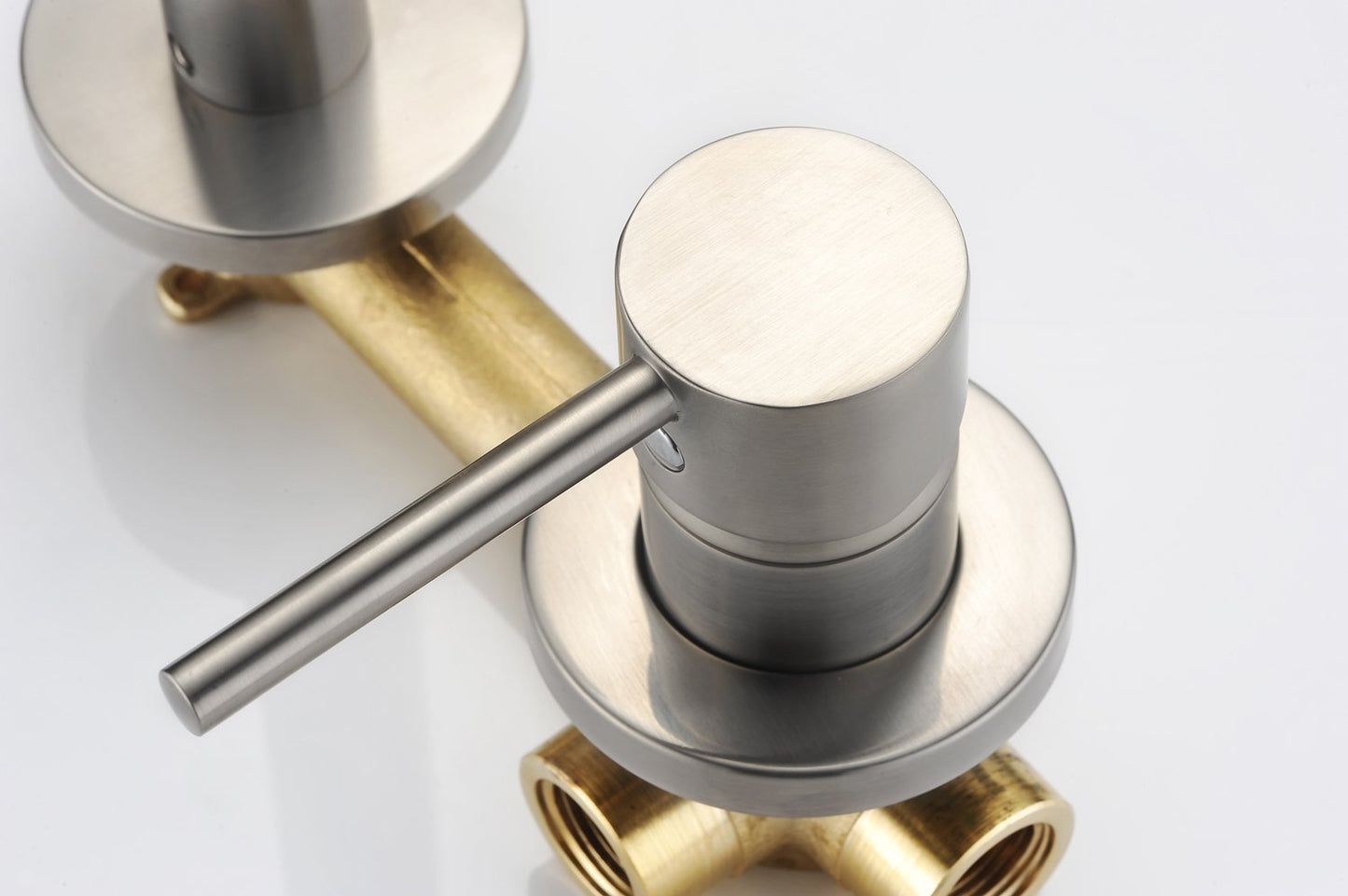 Sumerain Wall Mount Bathroom Faucet Brushed Nickel,Valve Included