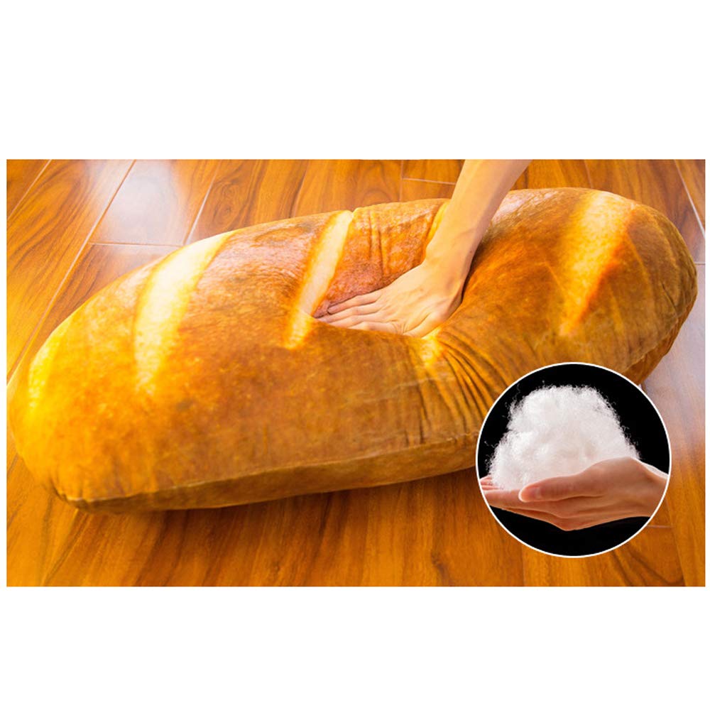 (100cm , Style1) - Levenkeness 3D Simulation Bread Shape Plush Pillow,Soft Butter Toast Bread Food Cushion Stuffed Toy for Home Decor 100cm