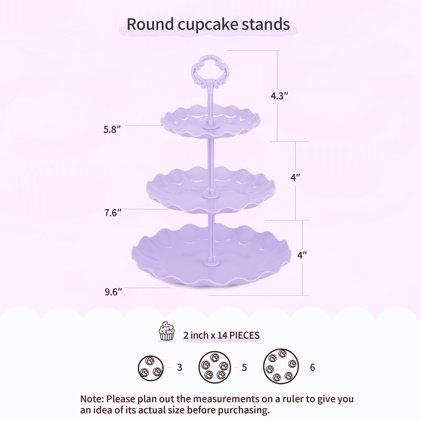 Pack of 11 NWK Cake Stand Set, with 3 x Two-Tier and 3 x Three-Tier Cupcake Stands, 4 x Appetizer Trays, 1 x Tablecloth for Birthday Bridal Baby Shower Party (Colorful)
