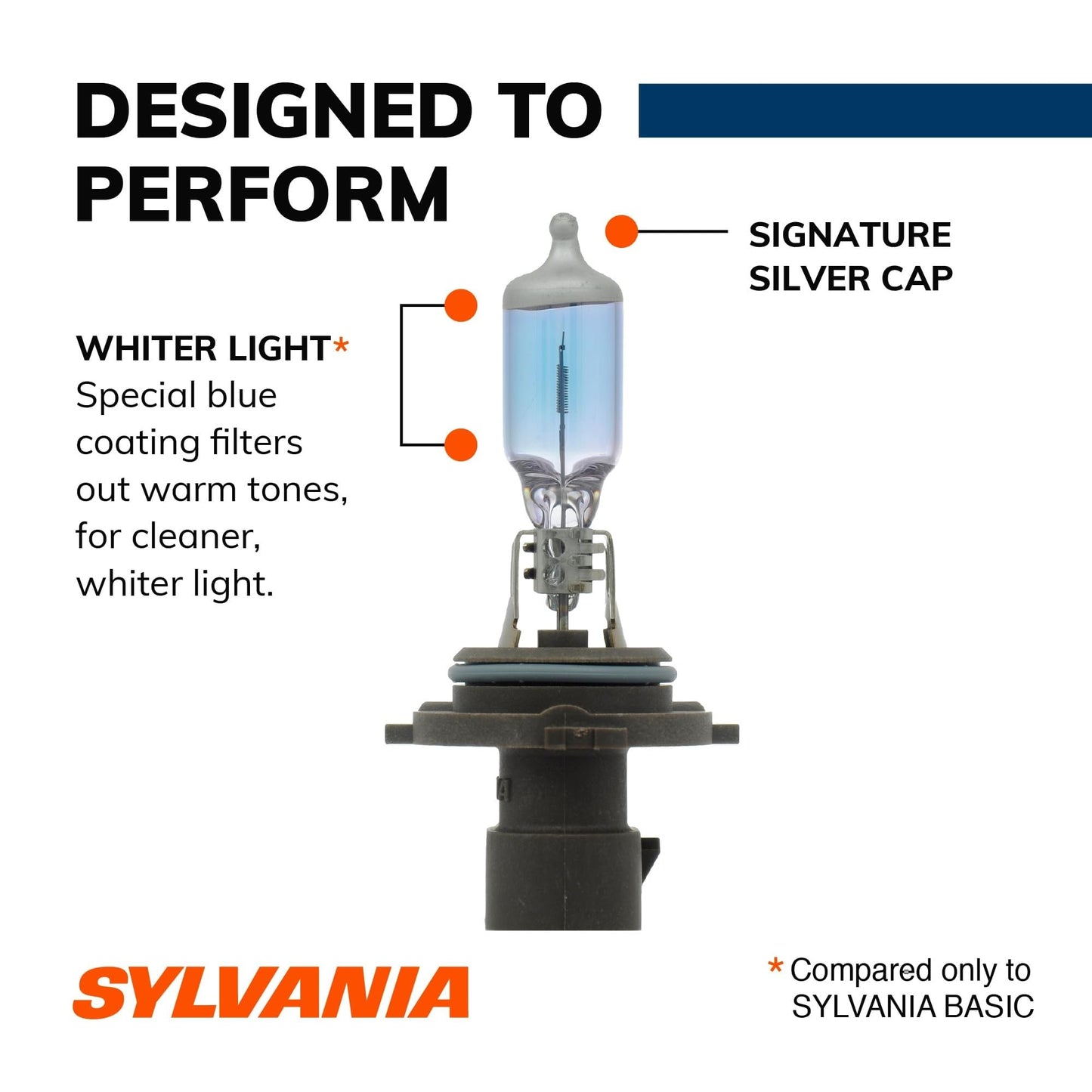 SYLVANIA - 9006XS SilverStar - High Performance Halogen Headlight Bulb, High Beam, Low Beam and Fog Replacement Bulb, Brighter Downroad with Whiter Light (Contains 2 Bulbs)