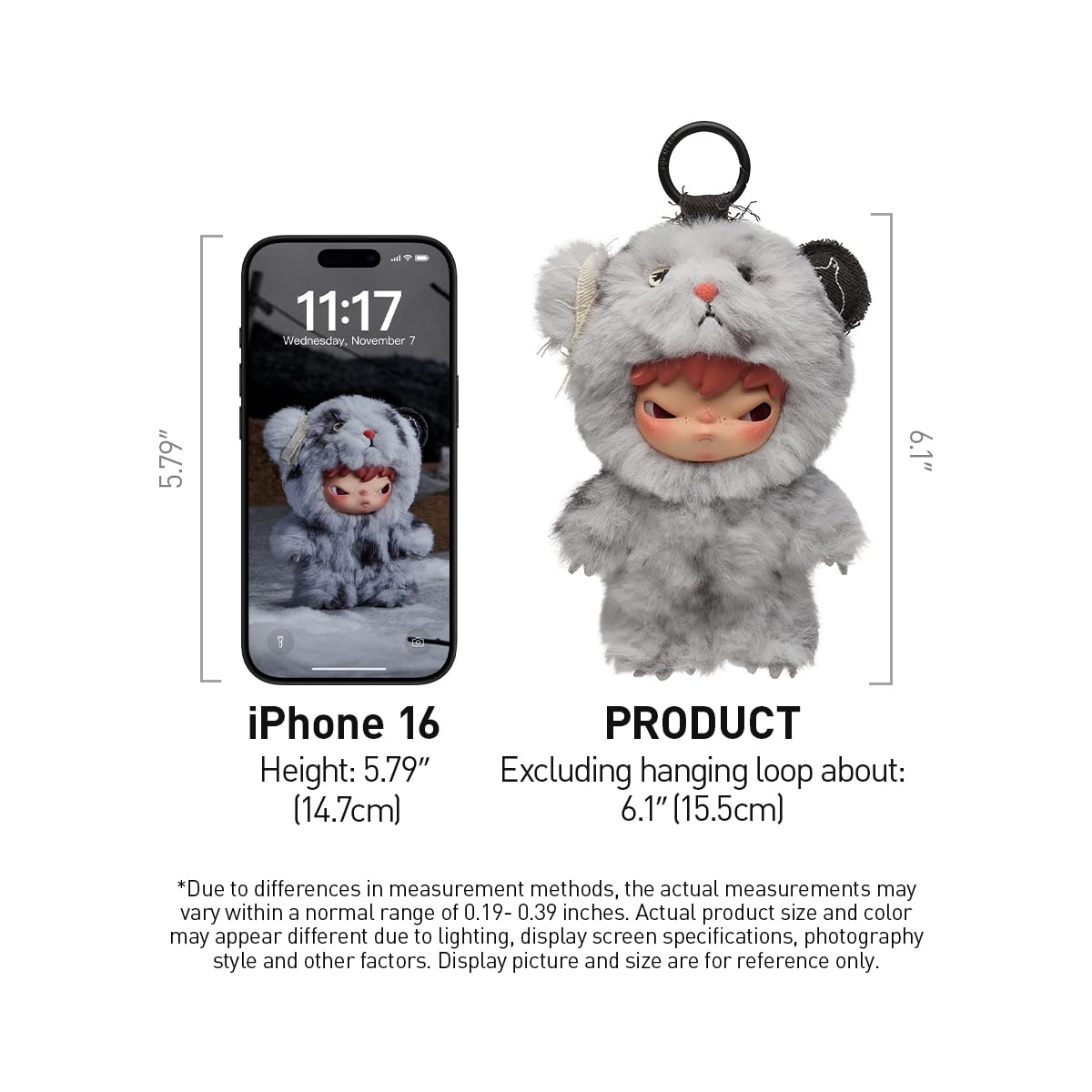 POP MART Hirono Road Journal Series-Plush Doll Pendant Blind Box, HIRONO Blind Box Action Figures, Random Design Collectible Toys for Home Decor, Birthday Gifts for Girls Boys Women Men, Single Box