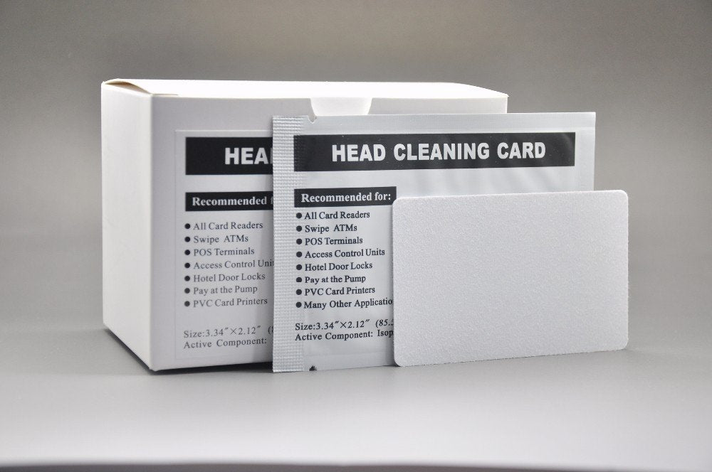 100 Micros Server Swipe Cards + 5 Card Reader Cleaning Cards